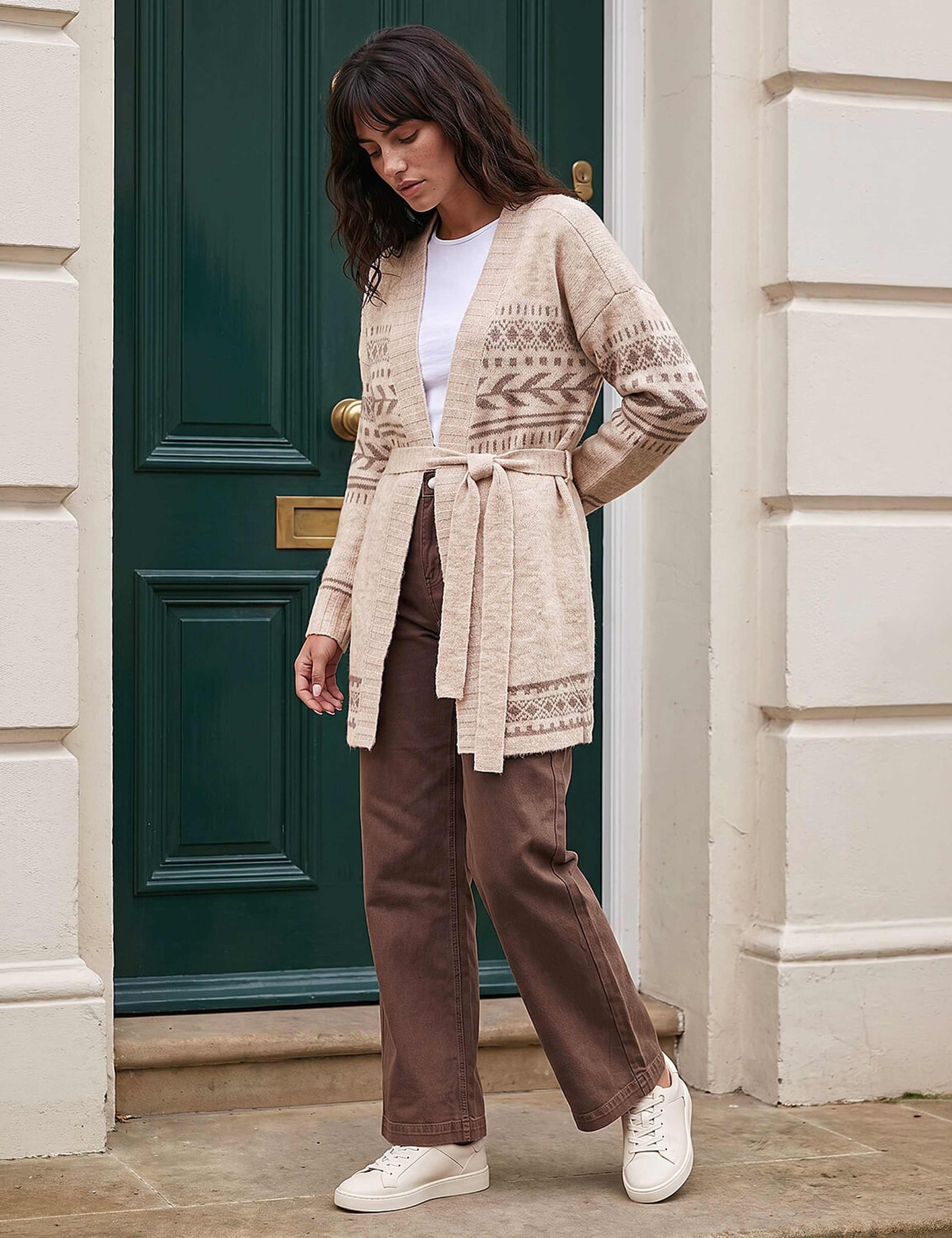 Patterned Belted Cardigan 3 of 4