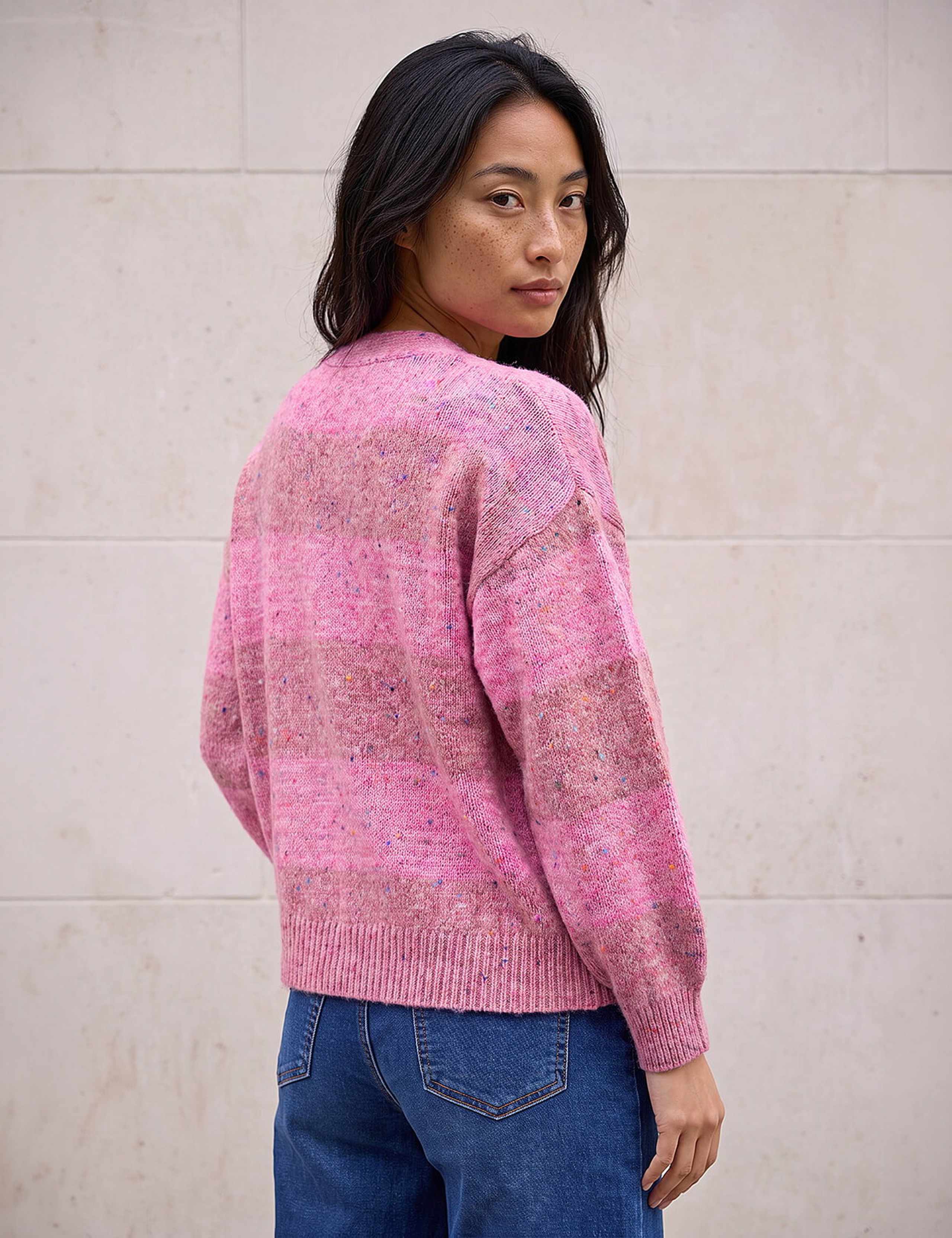 Petite Striped Edge To Edge Cardigan 3 of 4