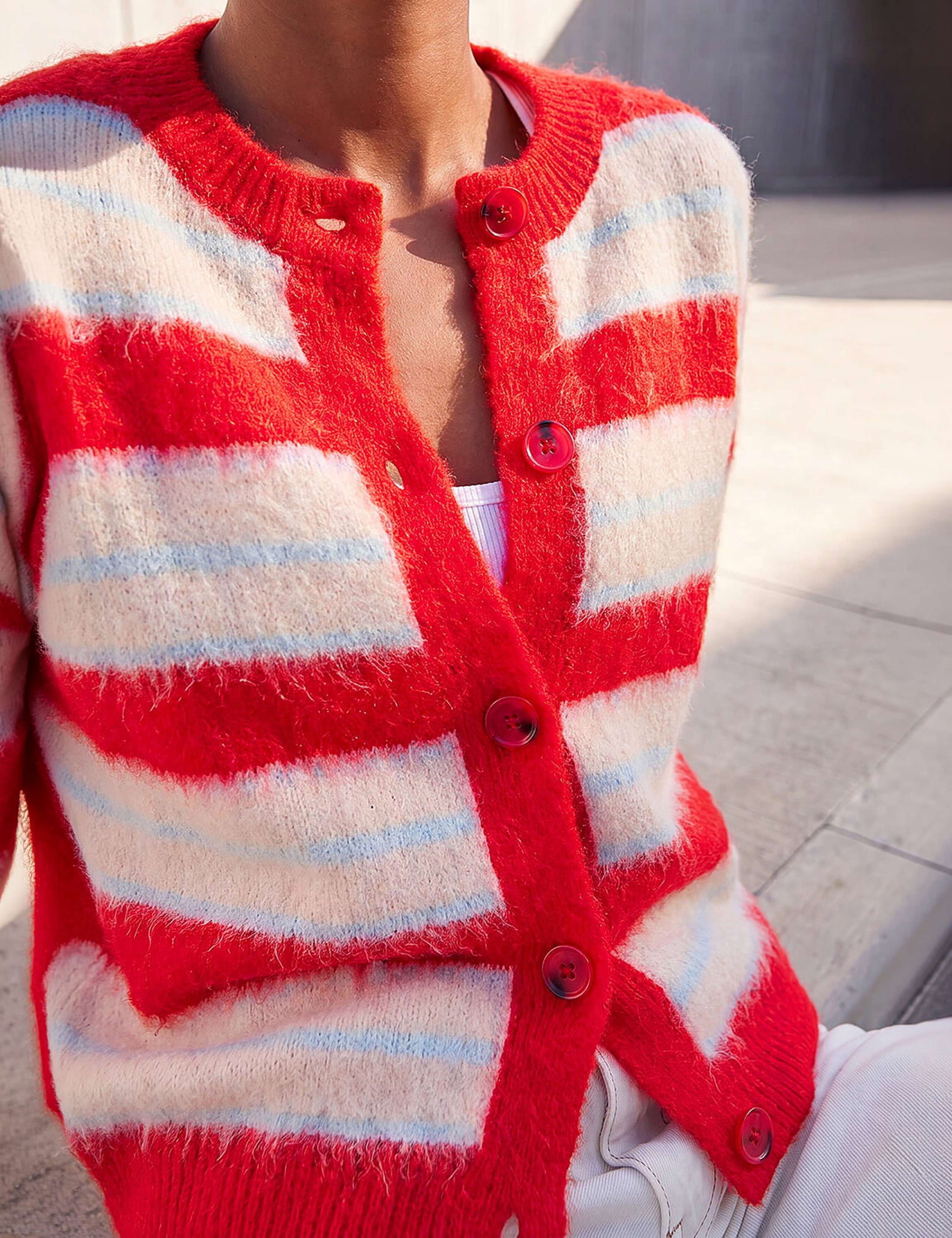 Striped Cardigan With Wool 4 of 4