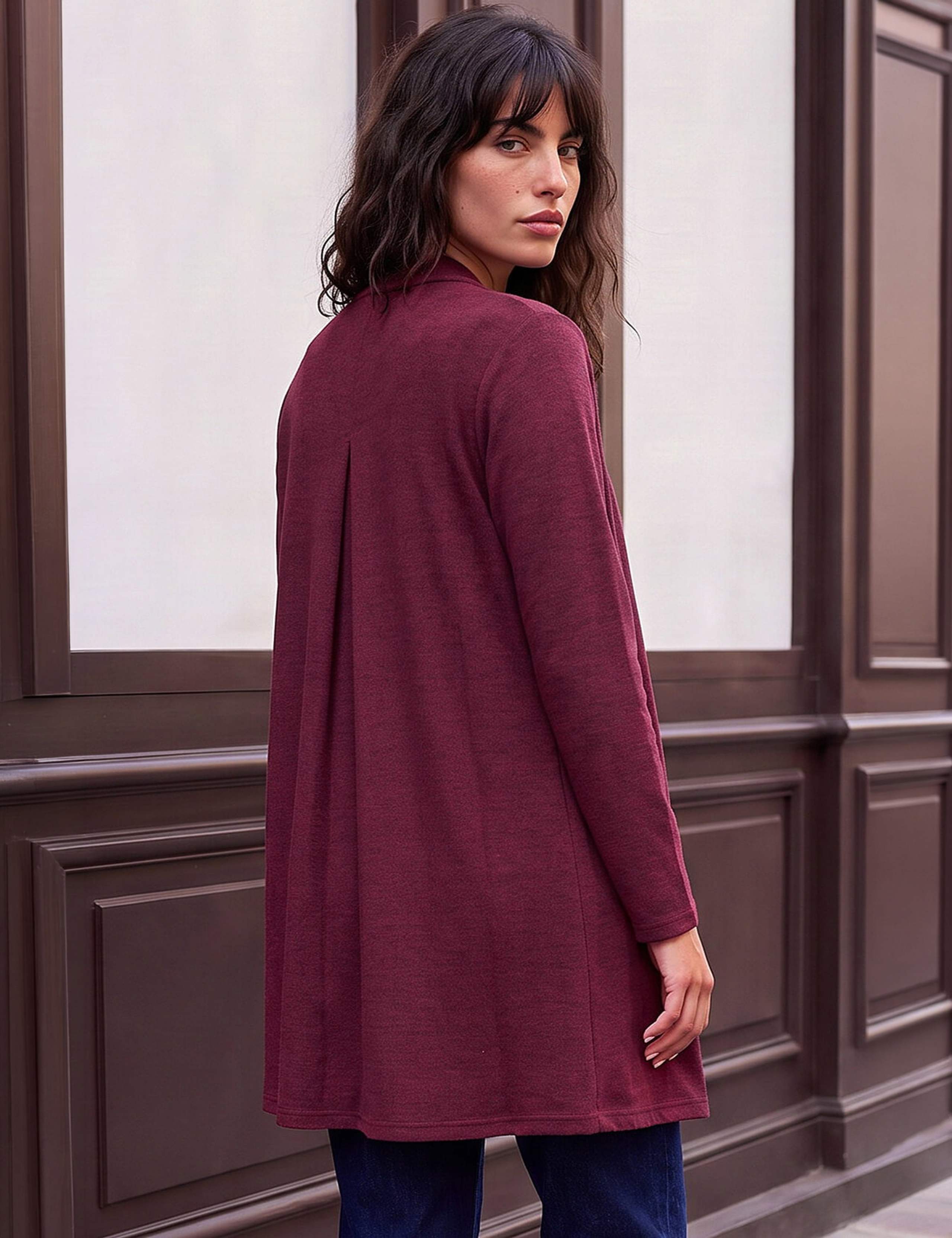 Rayon Blend Longline Cardigan 3 of 4