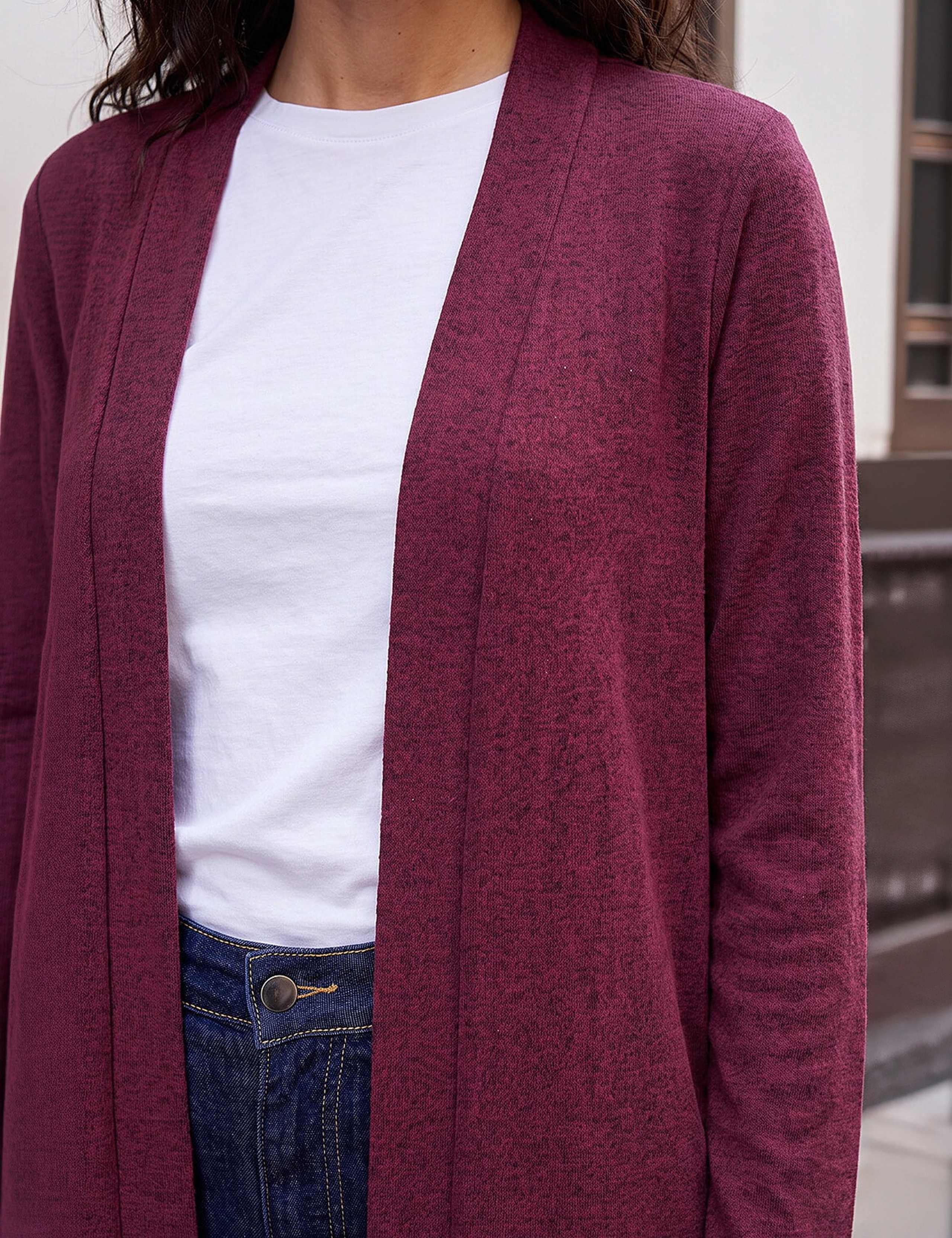 Rayon Blend Longline Cardigan 4 of 4