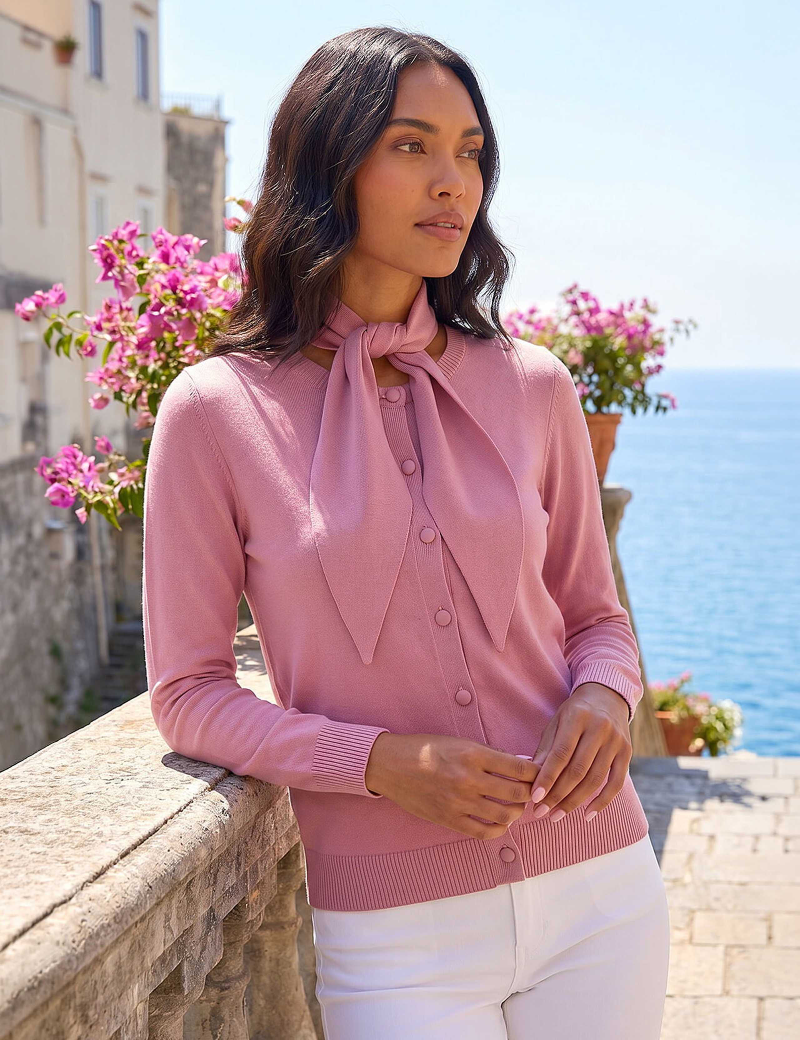 Tie Neck Cardigan 1 of 4