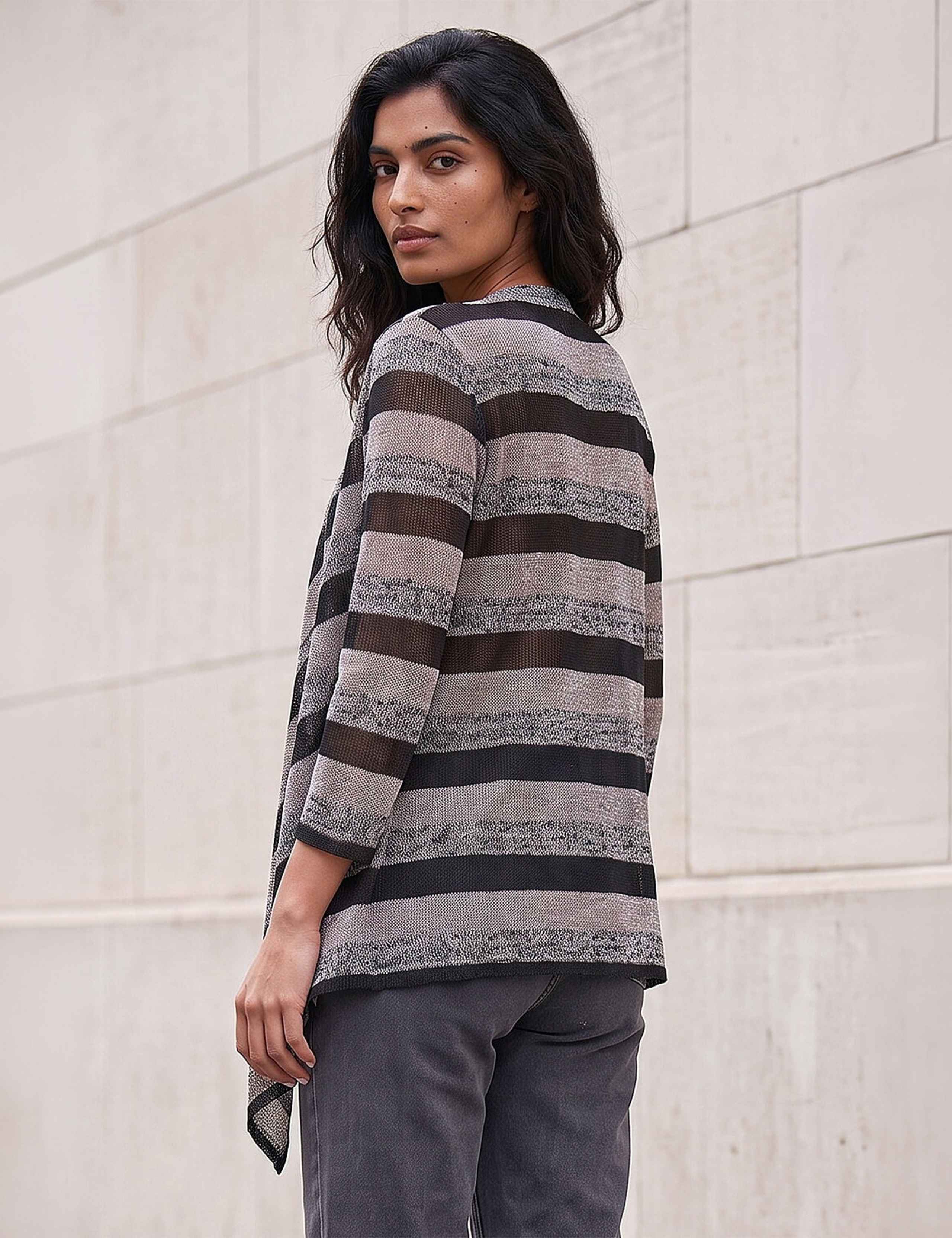 Metallic Striped Cardigan 3 of 4