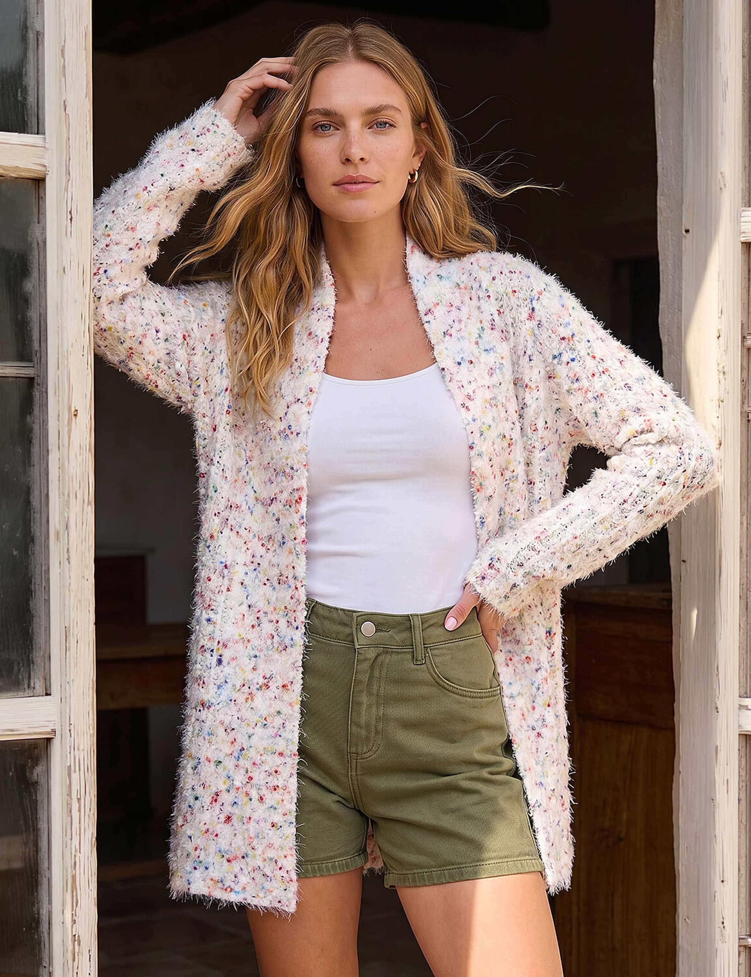 Textured Longline Cardigan 1 of 4
