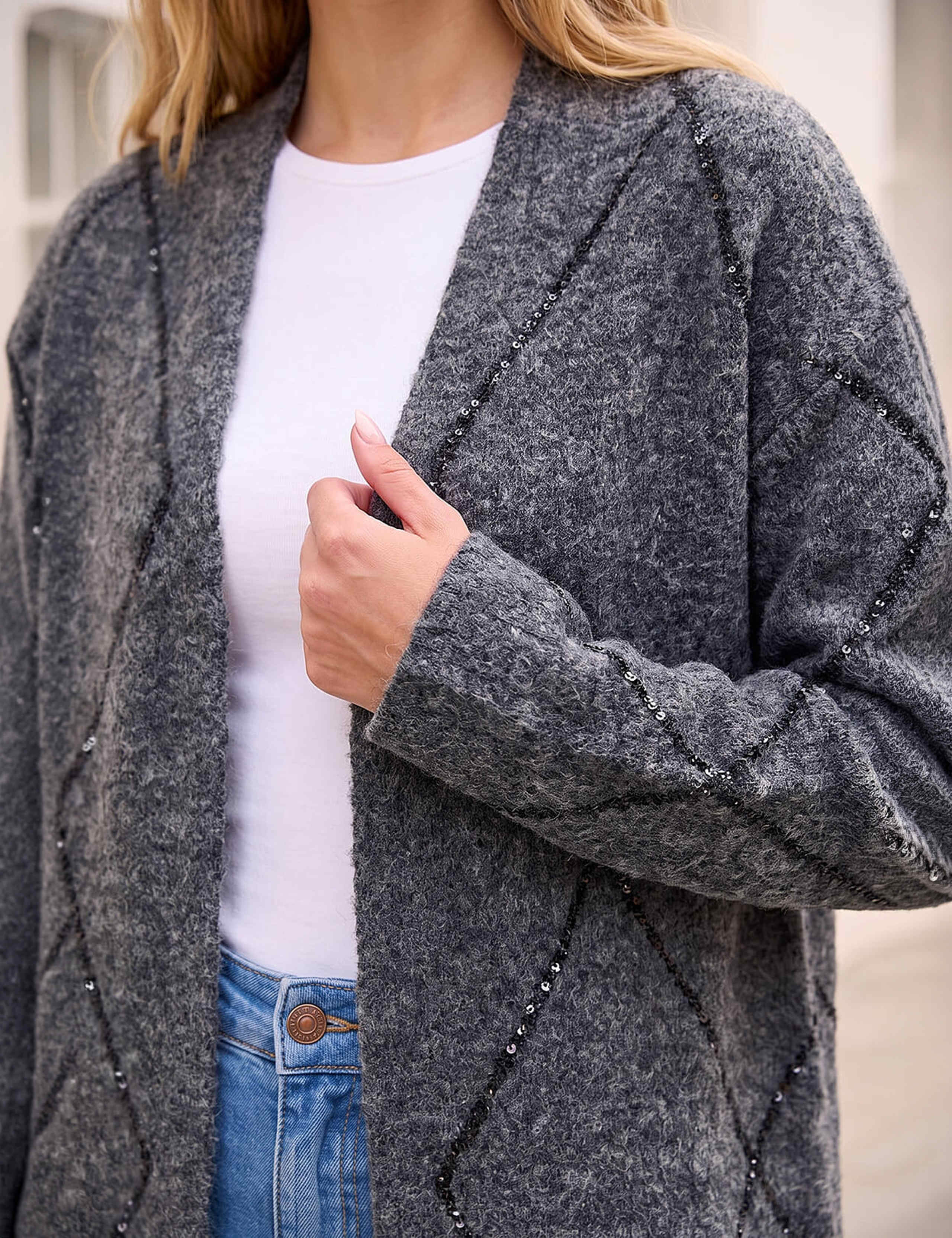 Sparkly Argyle Cardigan 4 of 4