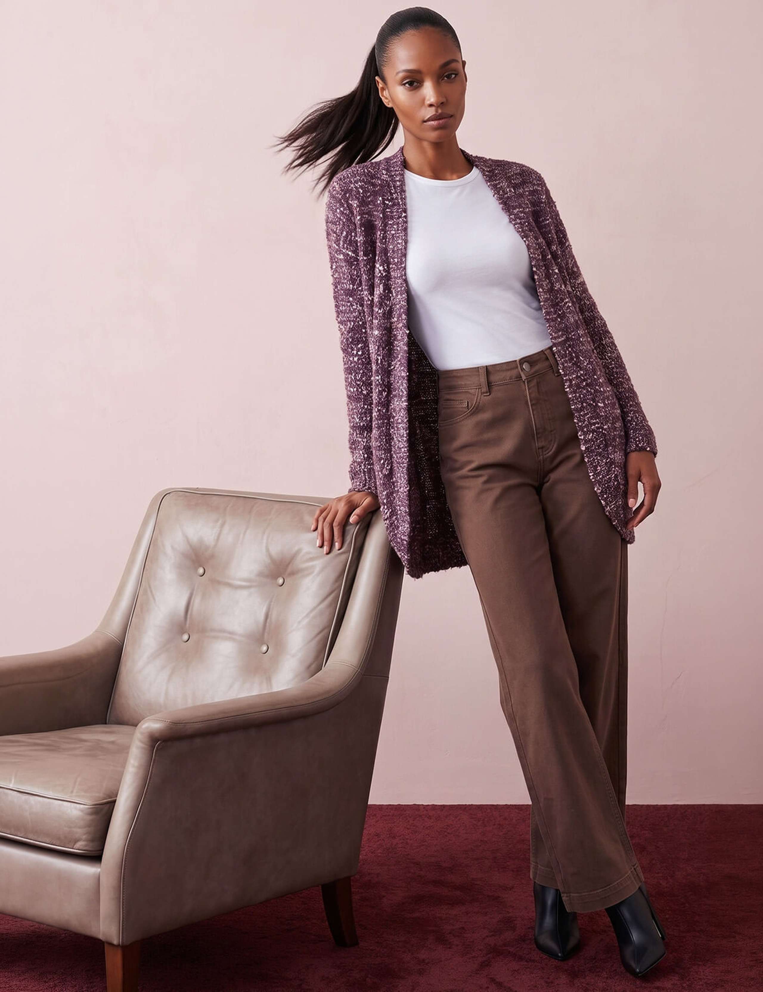 Textured Edge To Edge Cardigan 2 of 4