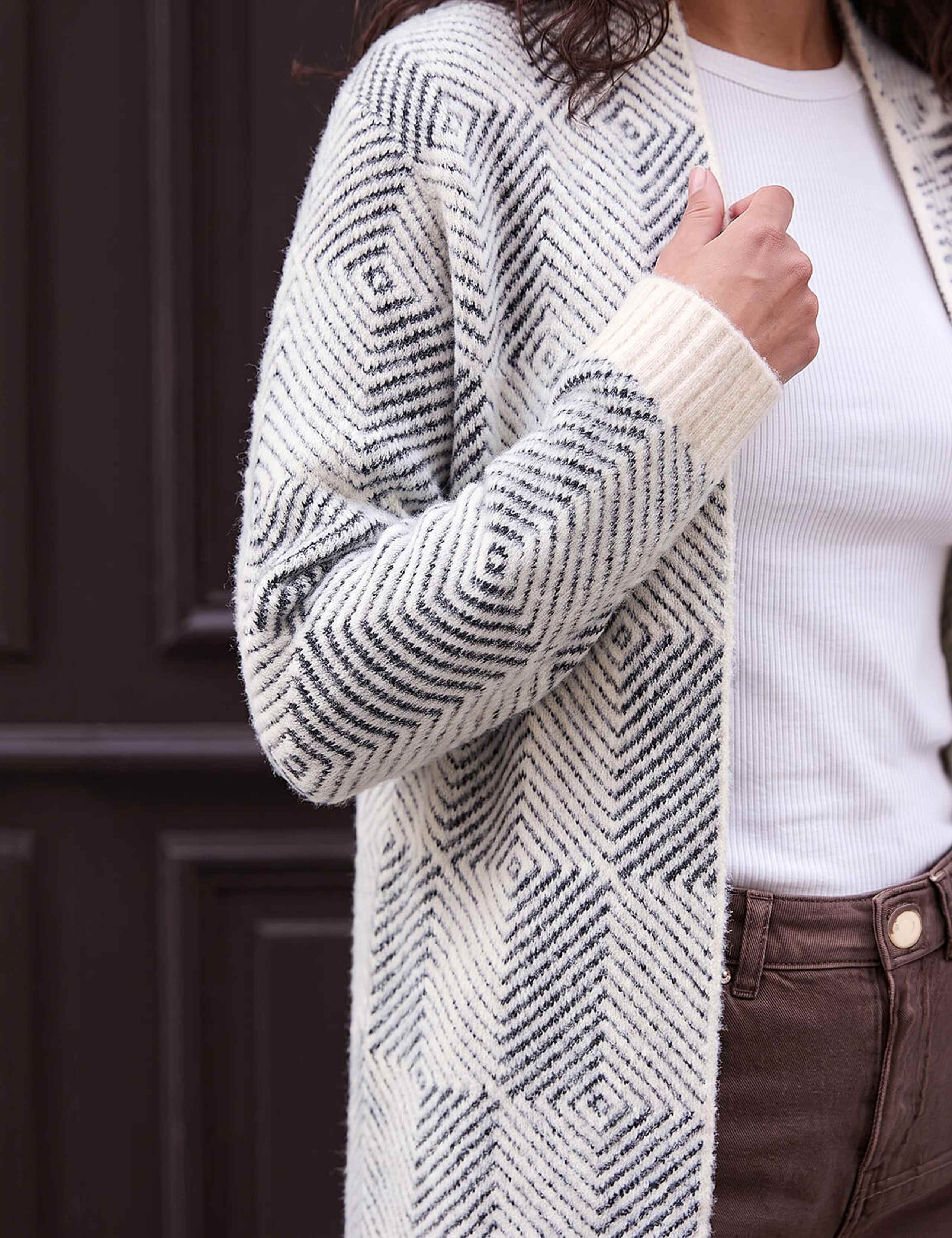 Checked Longline Cardigan 4 of 4