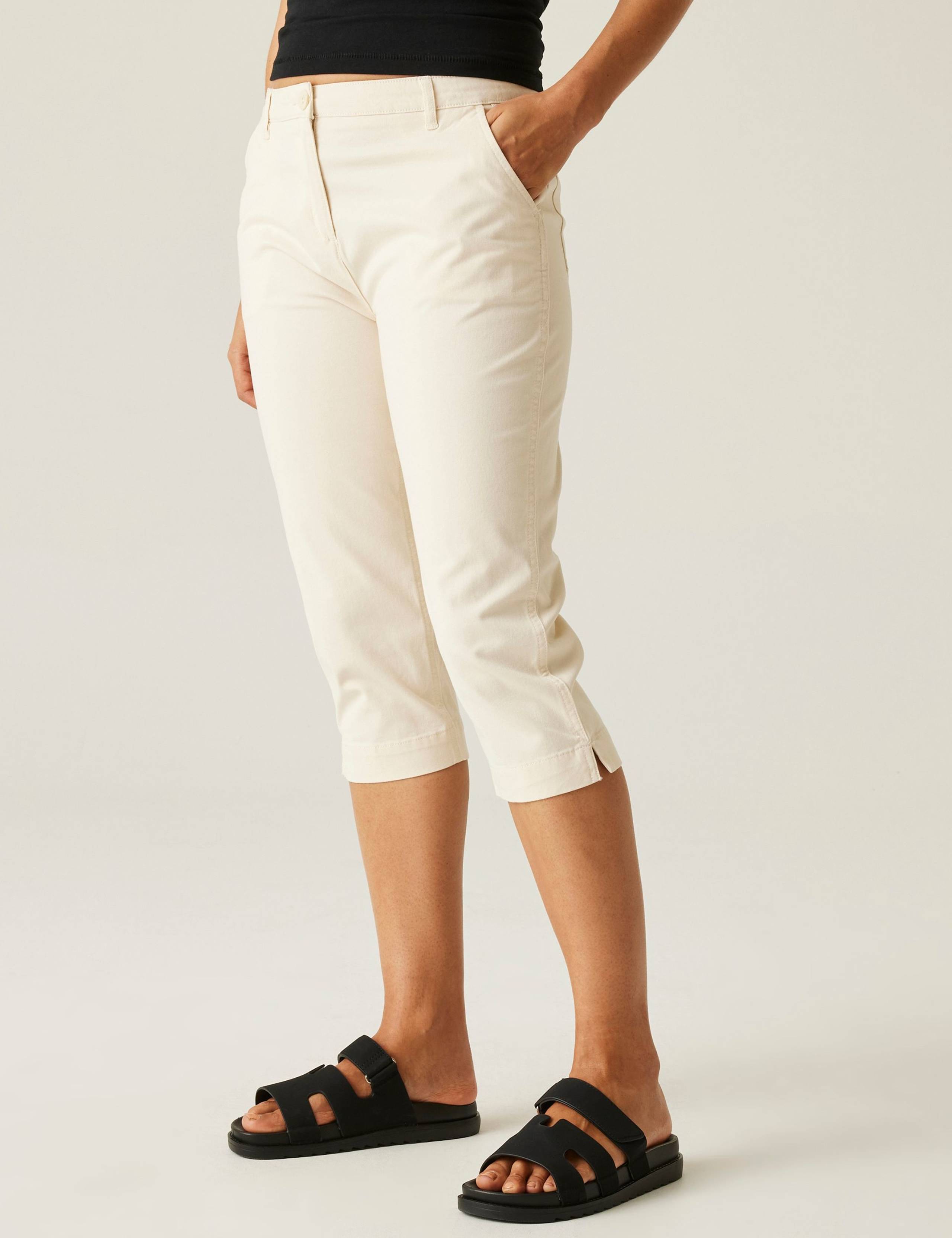 Cotton Rich Tapered Cropped Trousers 1 of 5