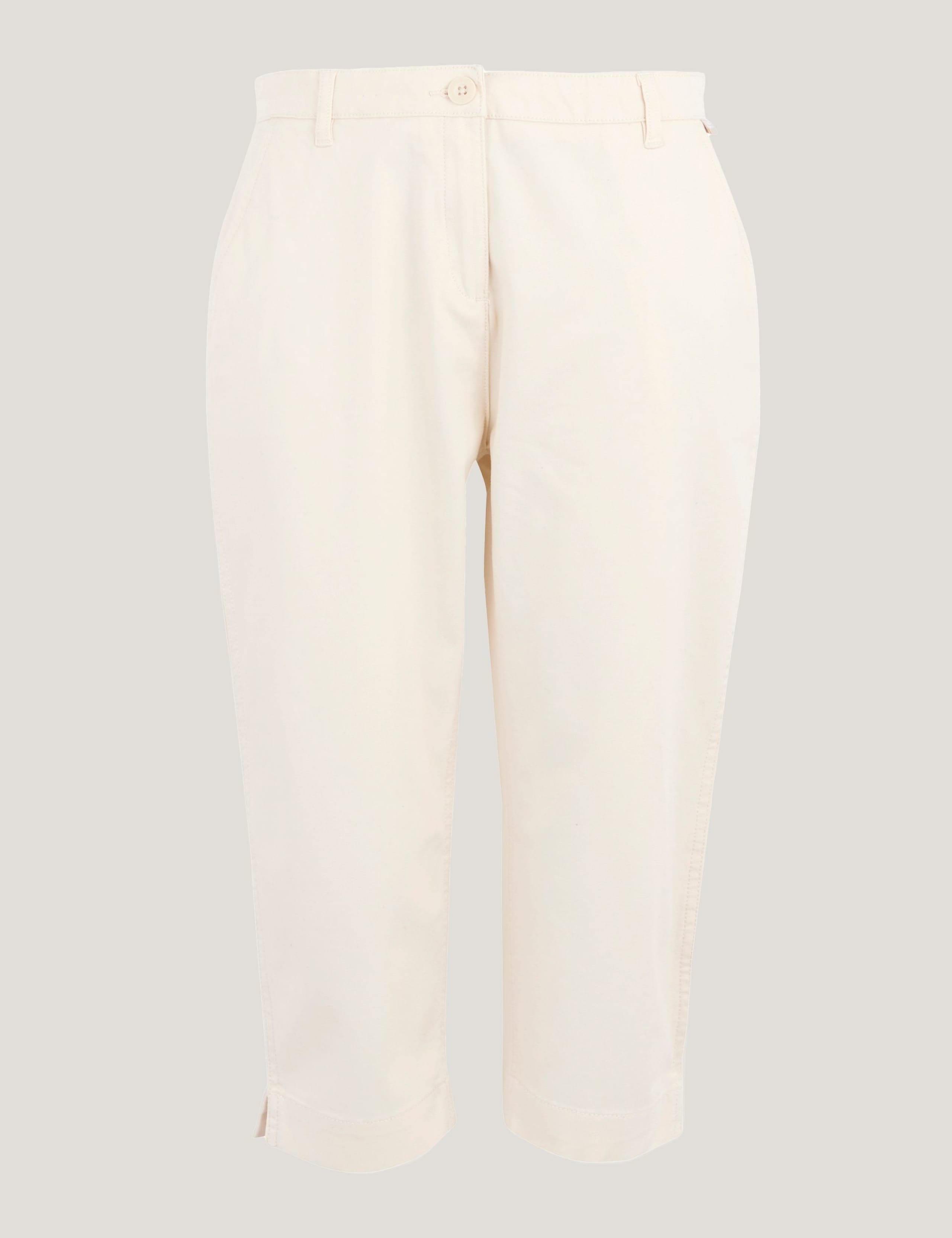 Cotton Rich Tapered Cropped Trousers 2 of 5