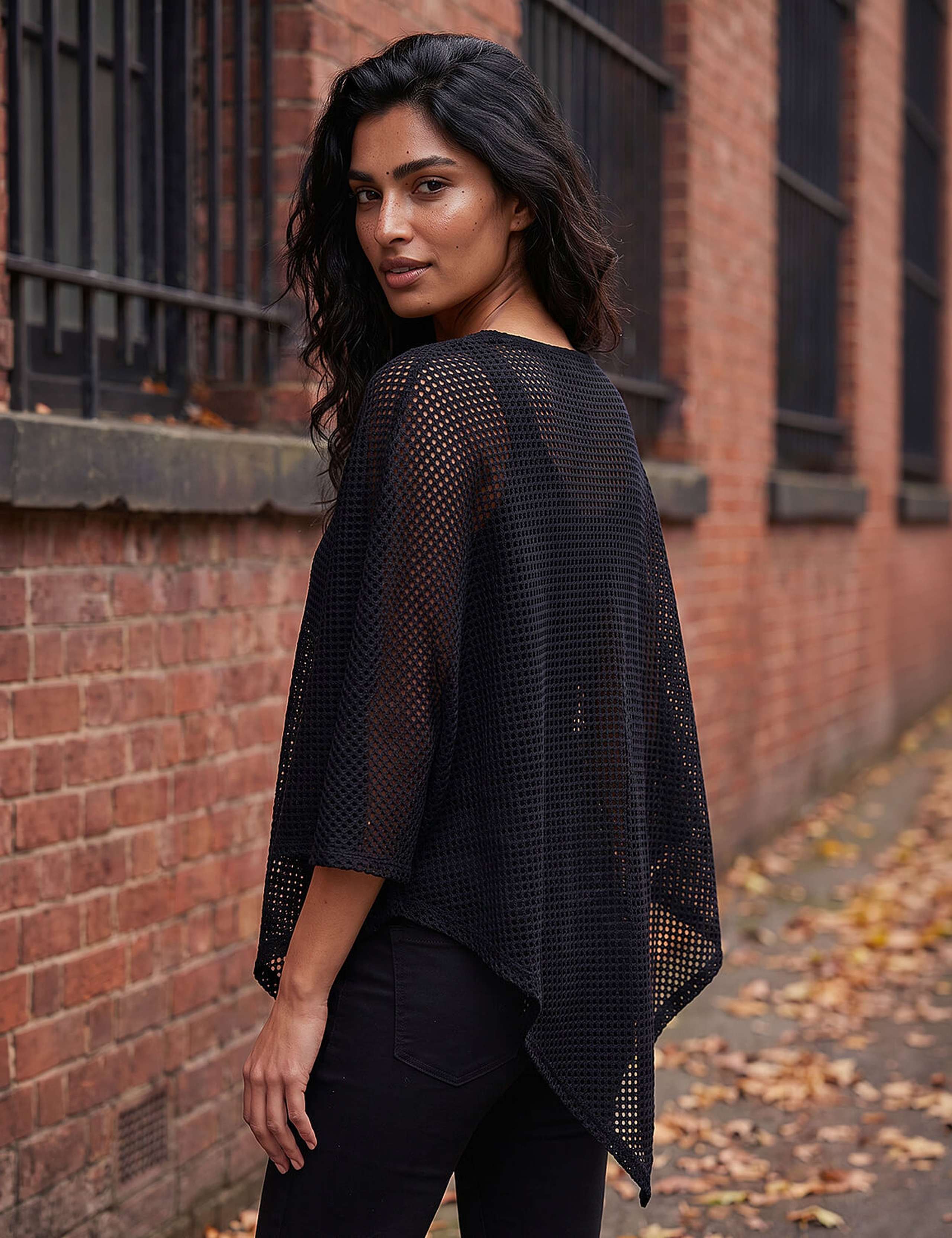 Textured Collared Cape Top 4 of 4