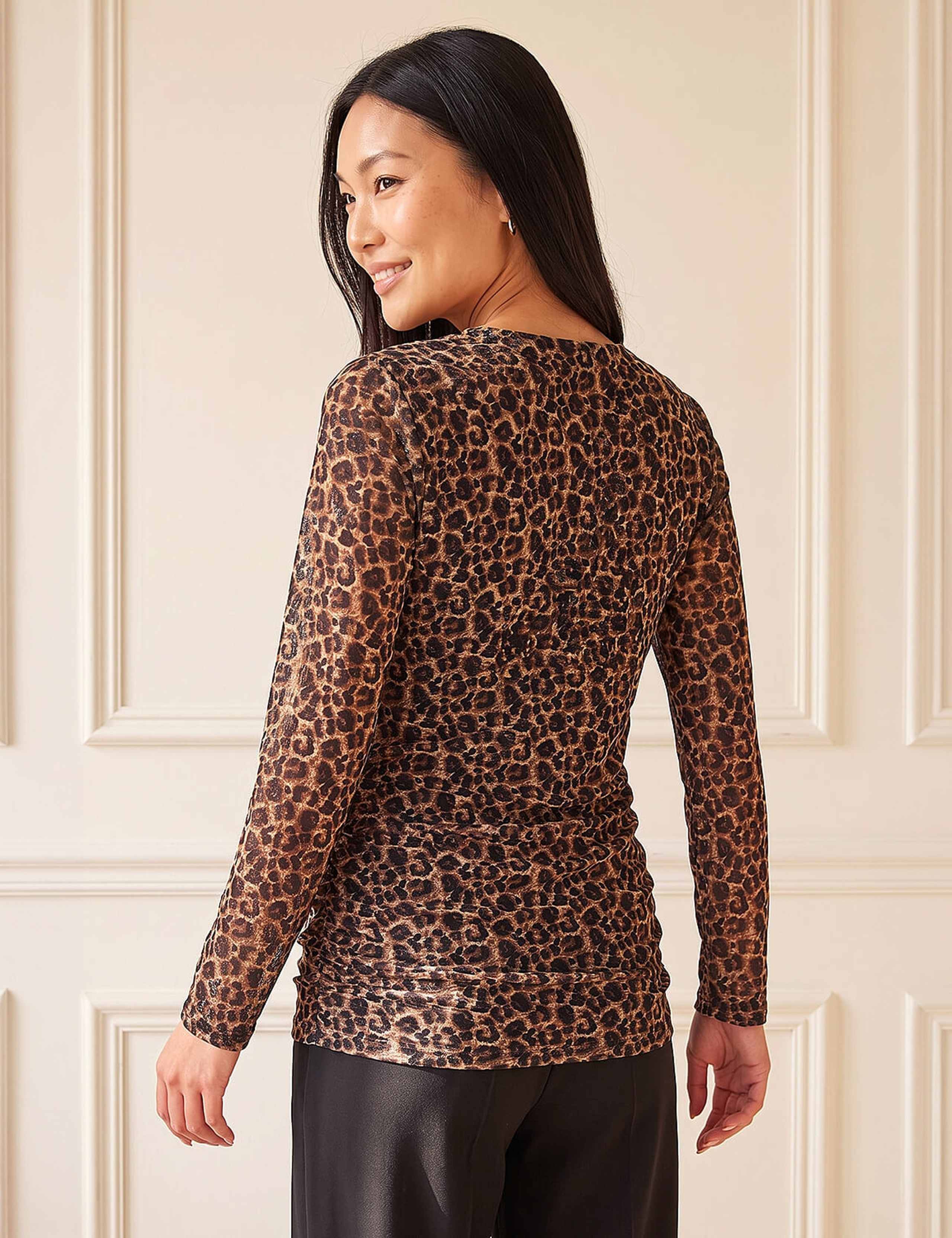 Lace Animal Print V Neck Vest 3 of 4