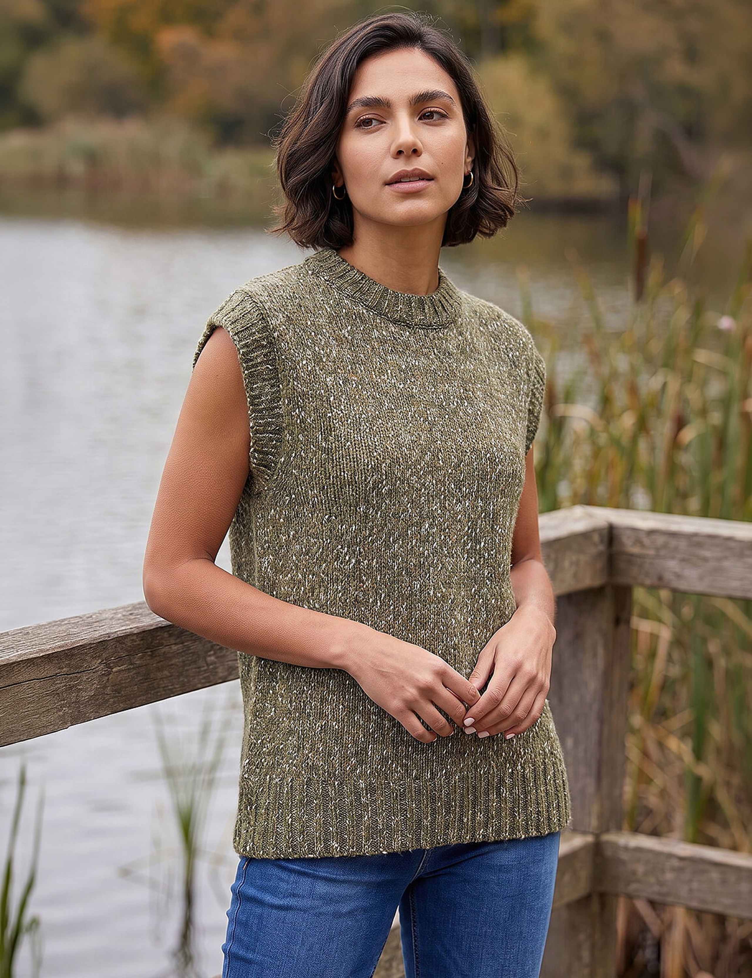 Speckled Knitted Vest 1 of 4