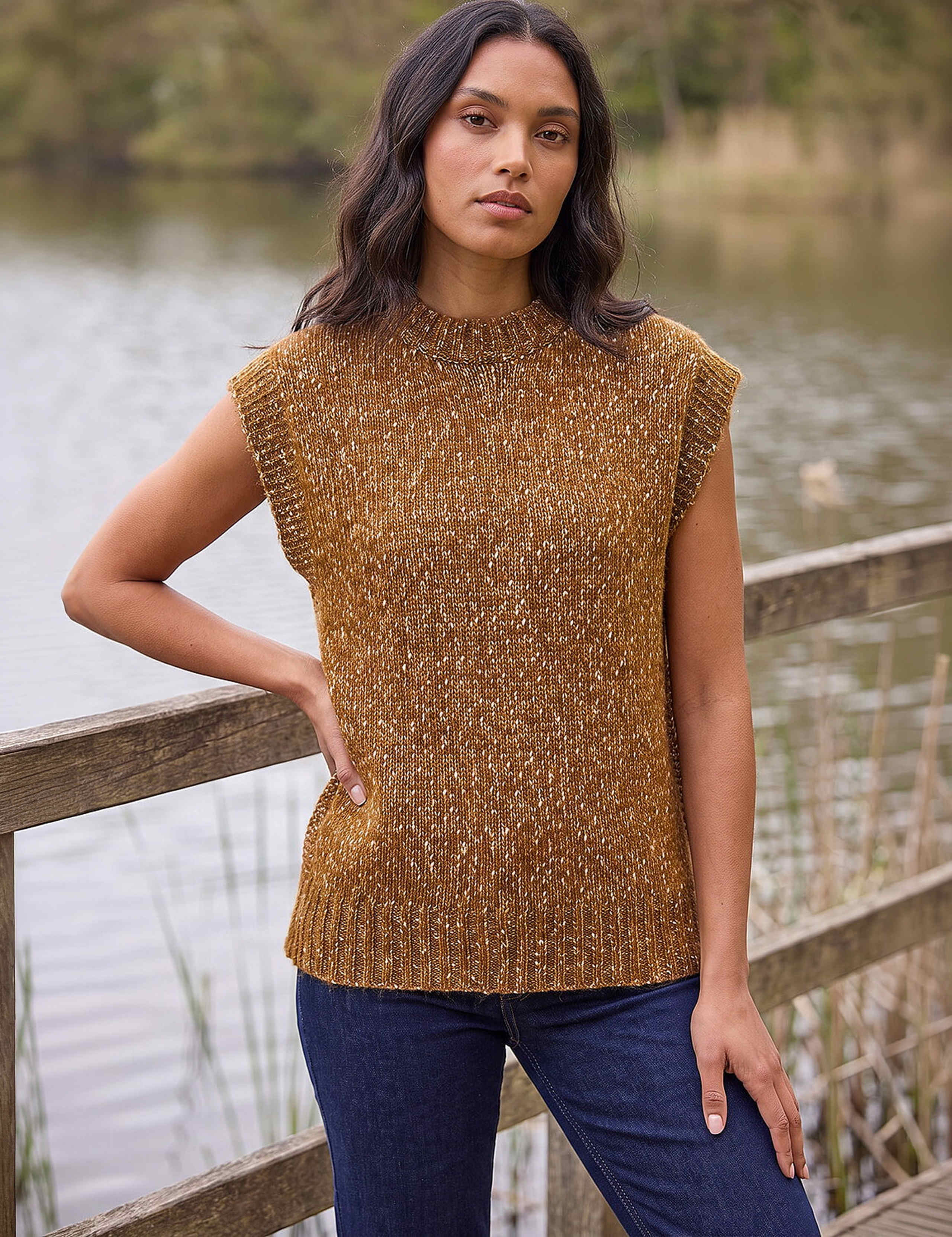 Speckled Knitted Vest 1 of 4