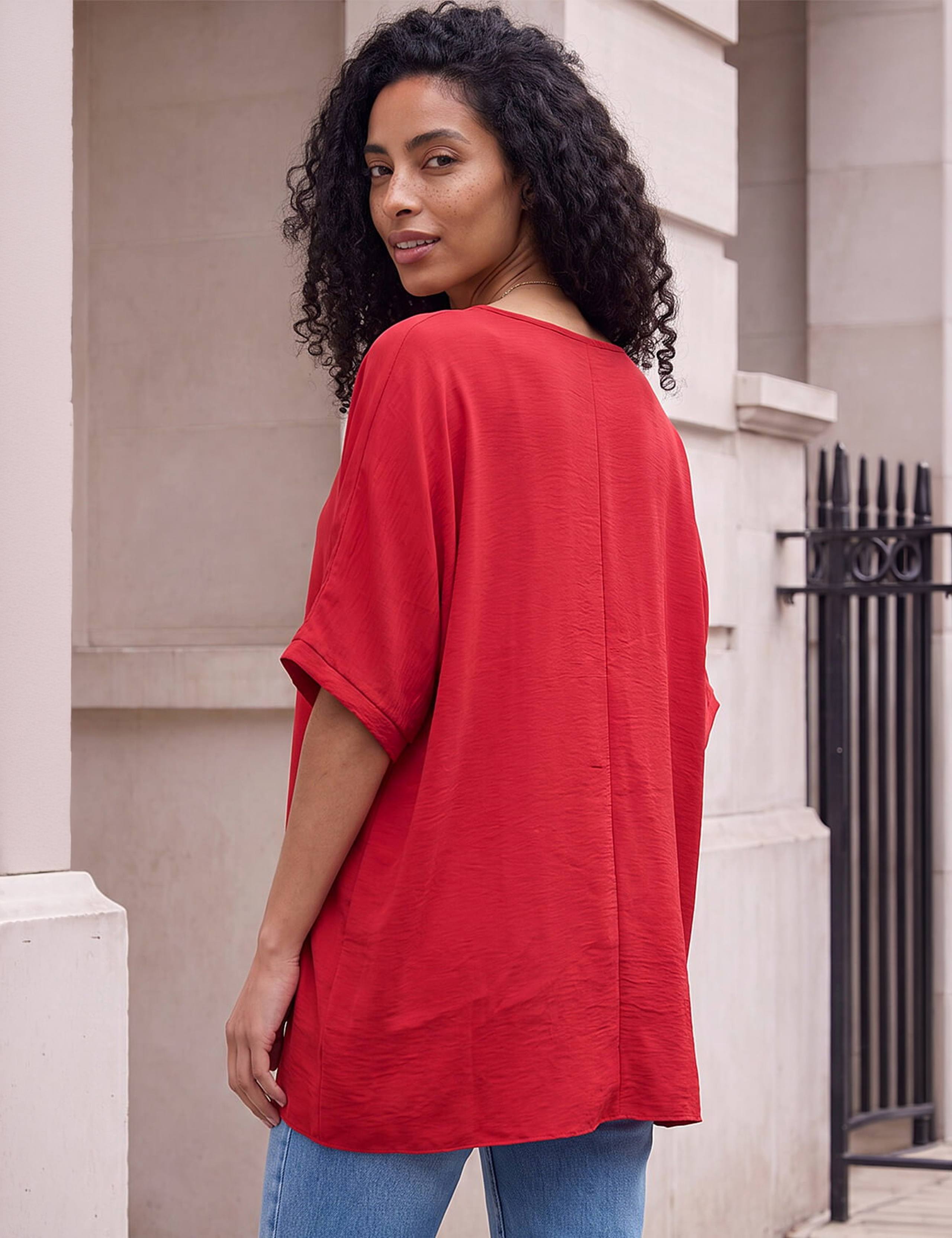 Round Neck Batwing Longline Tunic 4 of 4
