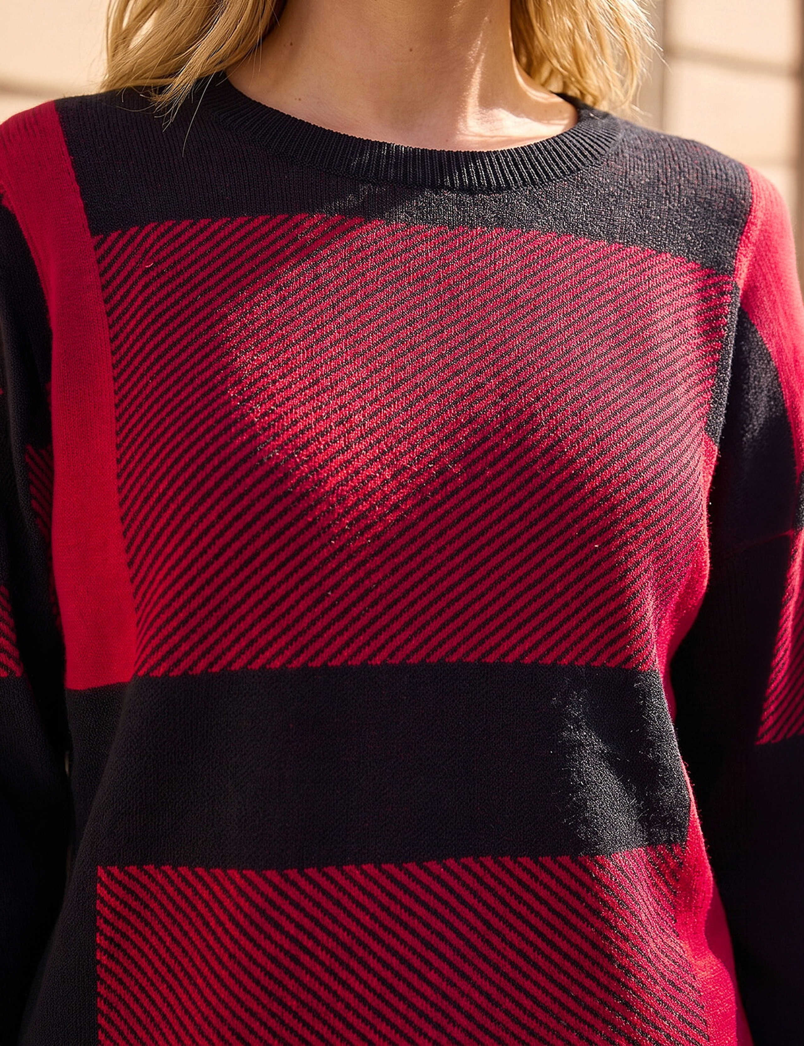 Cotton Blend Colour Block Jumper 4 of 4