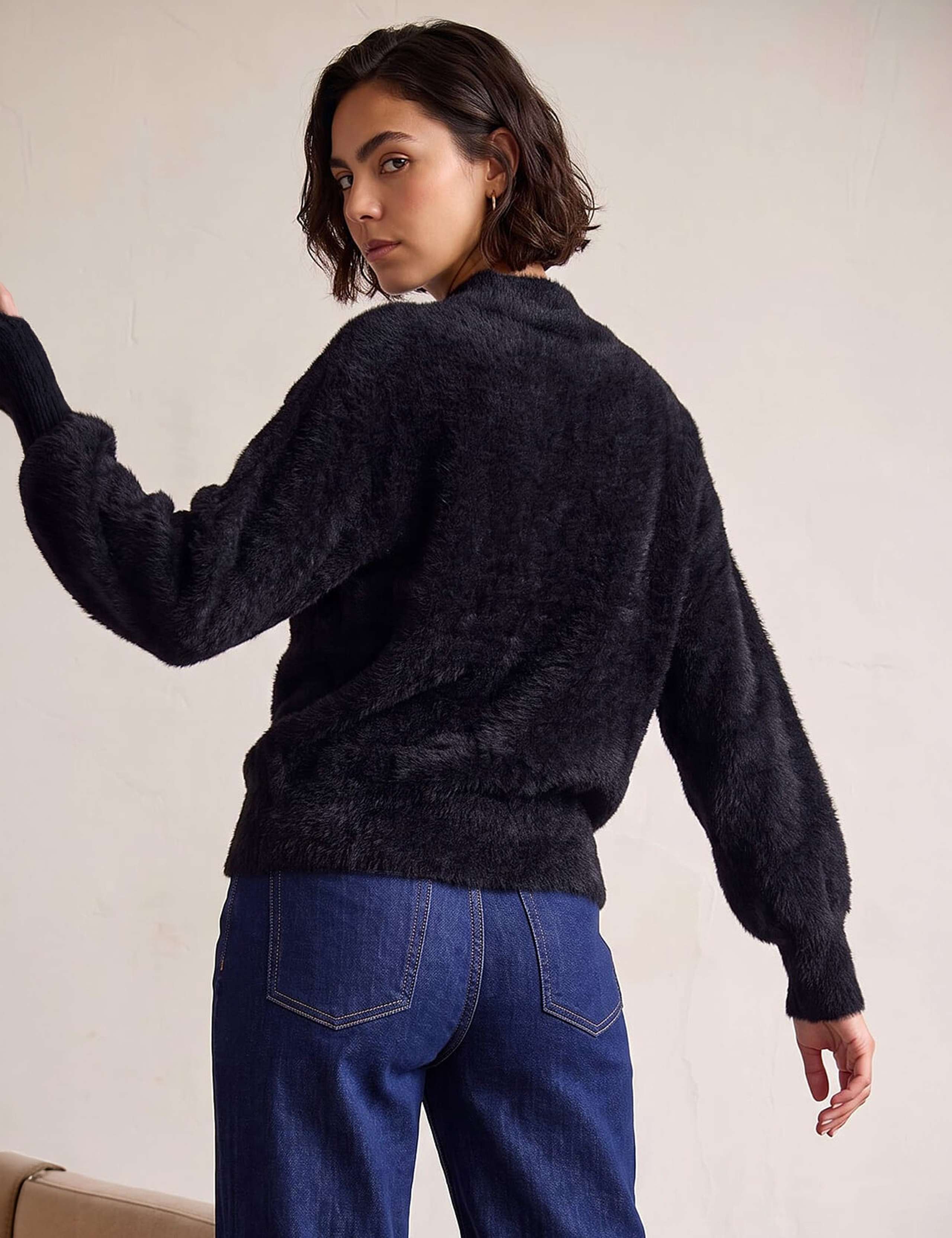 Sequin Funnel Neck Bow Detail Jumper 2 of 4