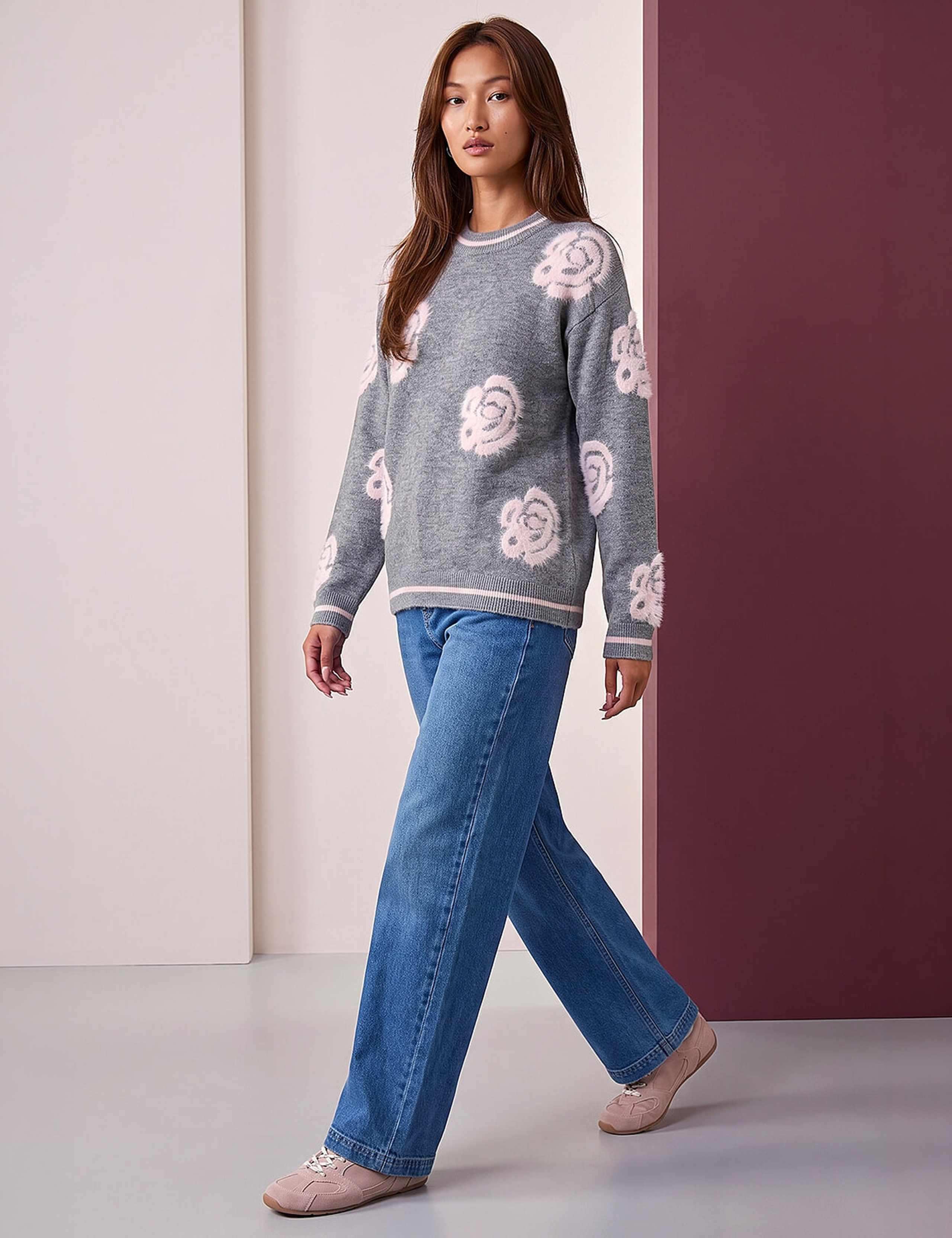 Fluffy Floral Jumper 2 of 4