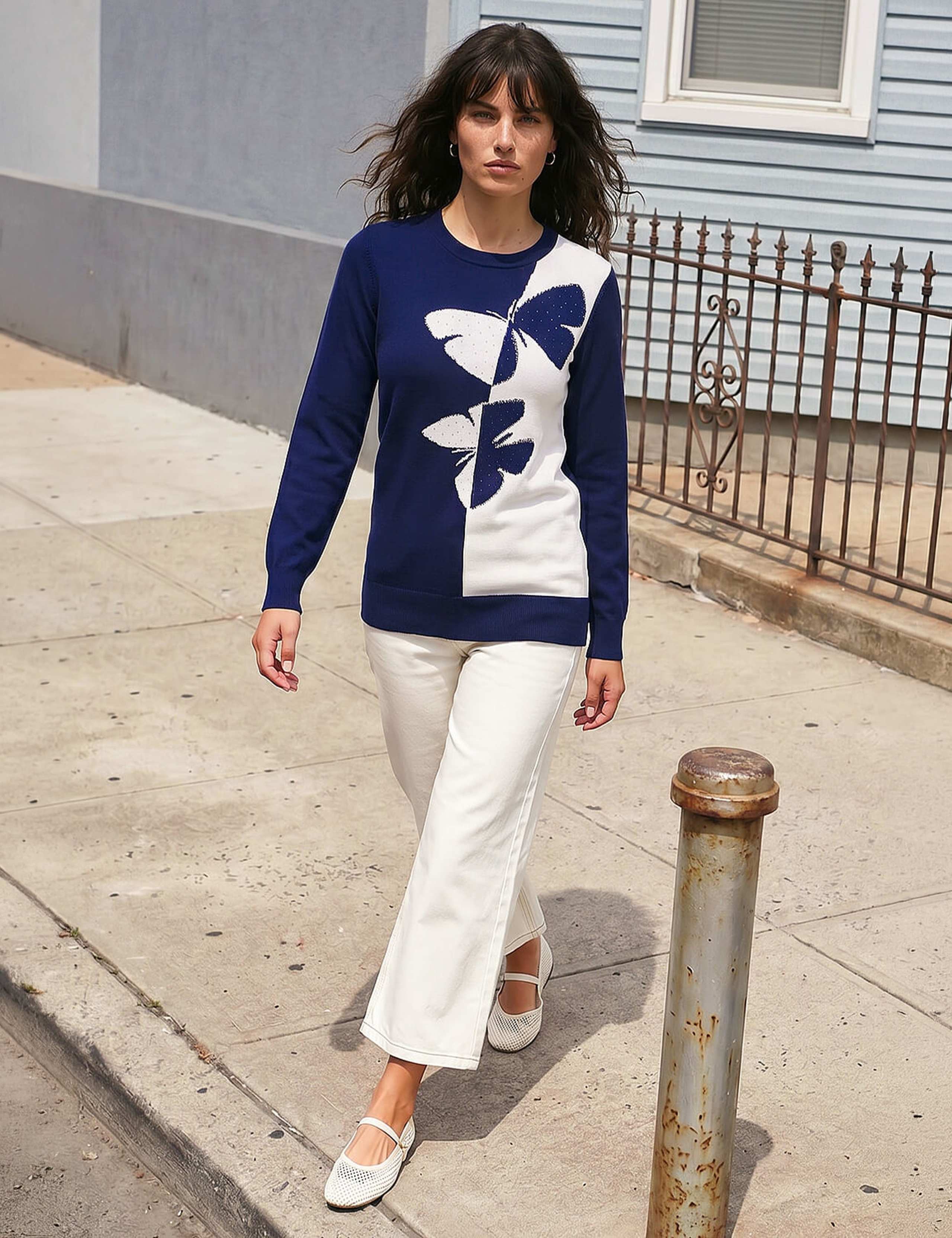 Rayon Rich Butterfly Embellished Jumper 2 of 4