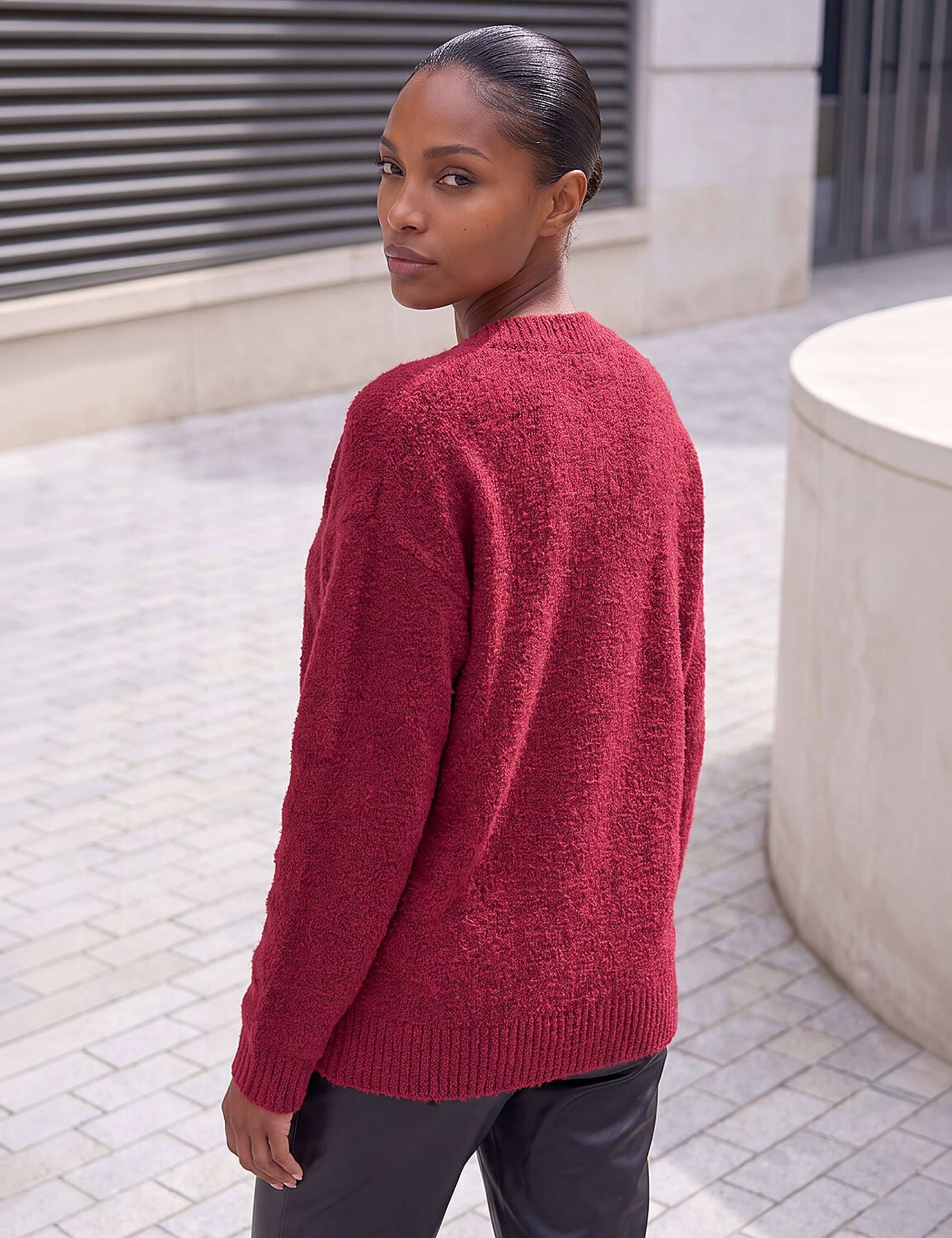 Fleece V Neck Jumper 3 of 4
