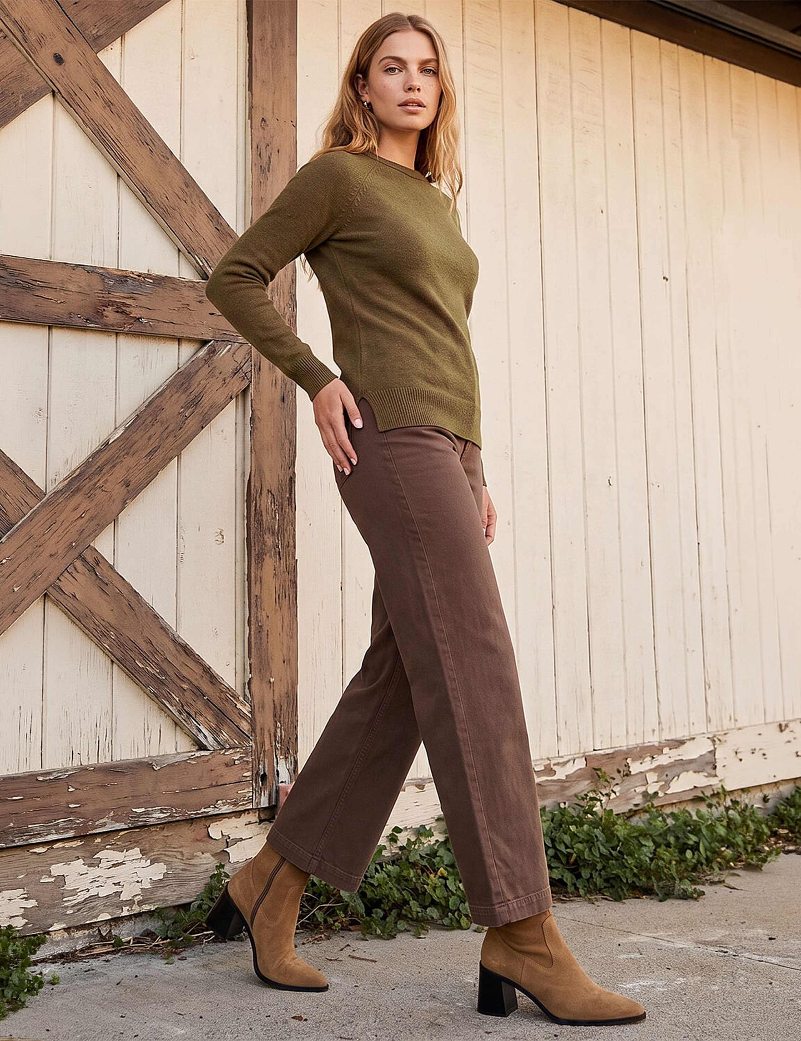 Round Neck Split Hem Jumper 3 of 4