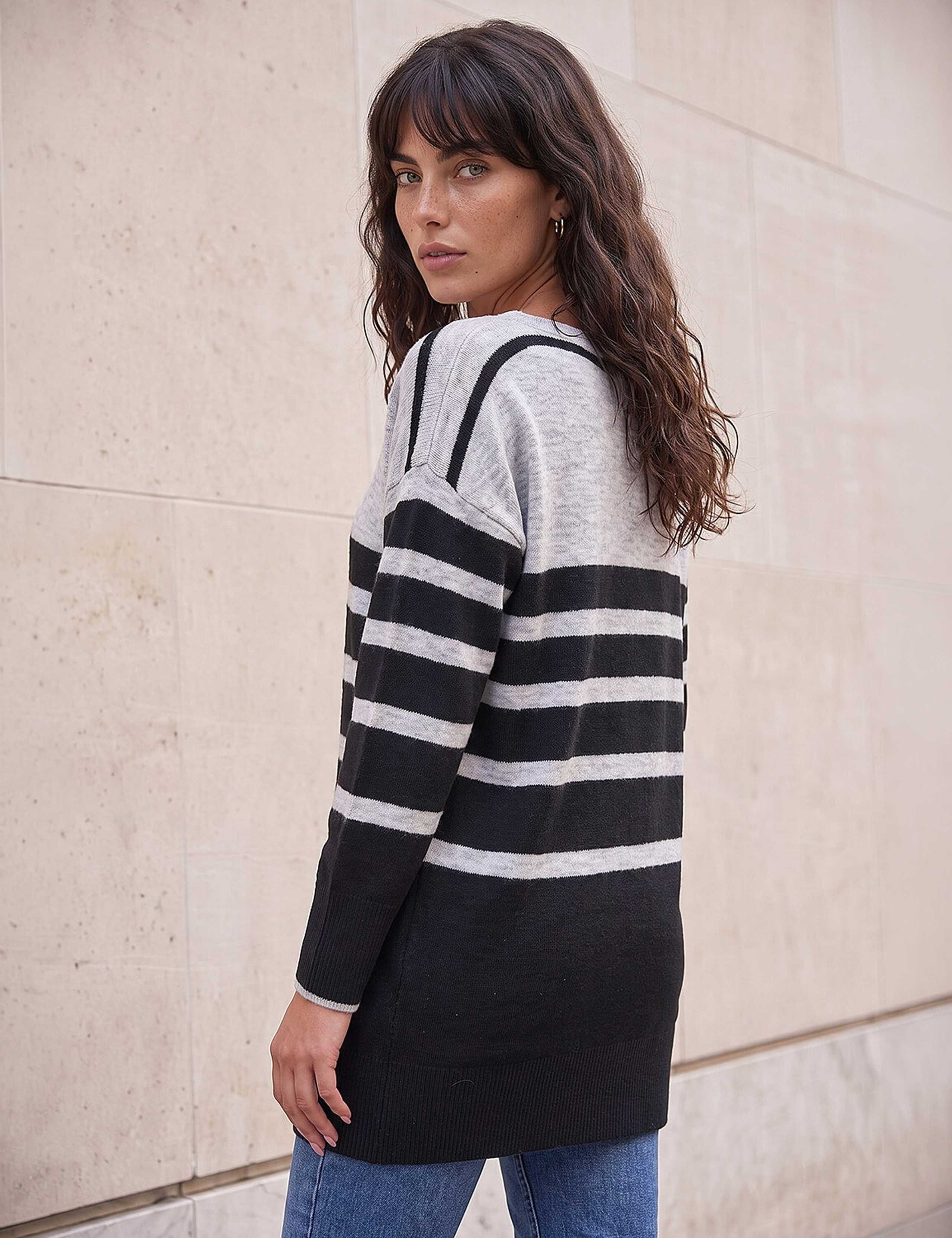 Longline Stripe Tunic Jumper 3 of 4