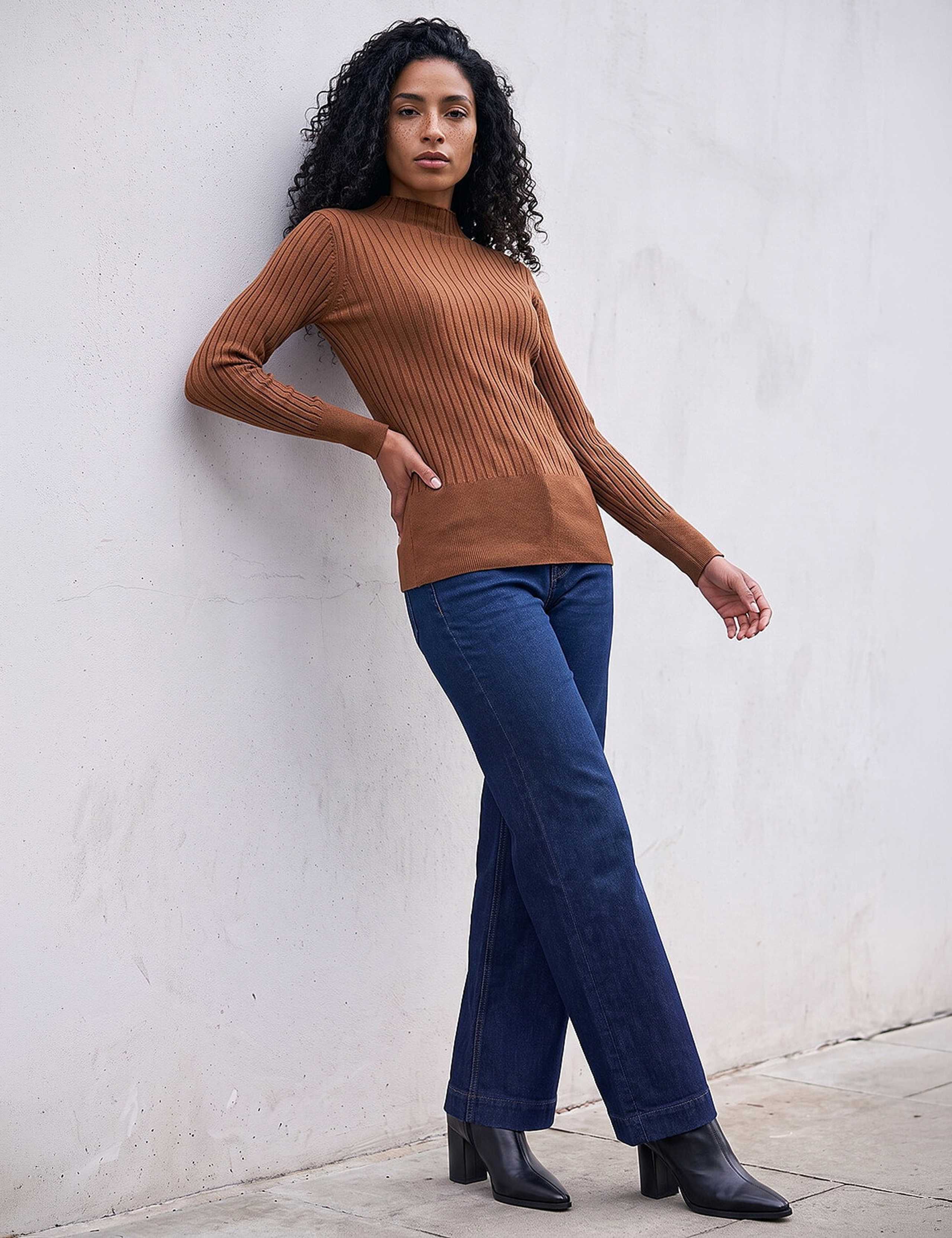 Ribbed High Neck Jumper 3 of 4