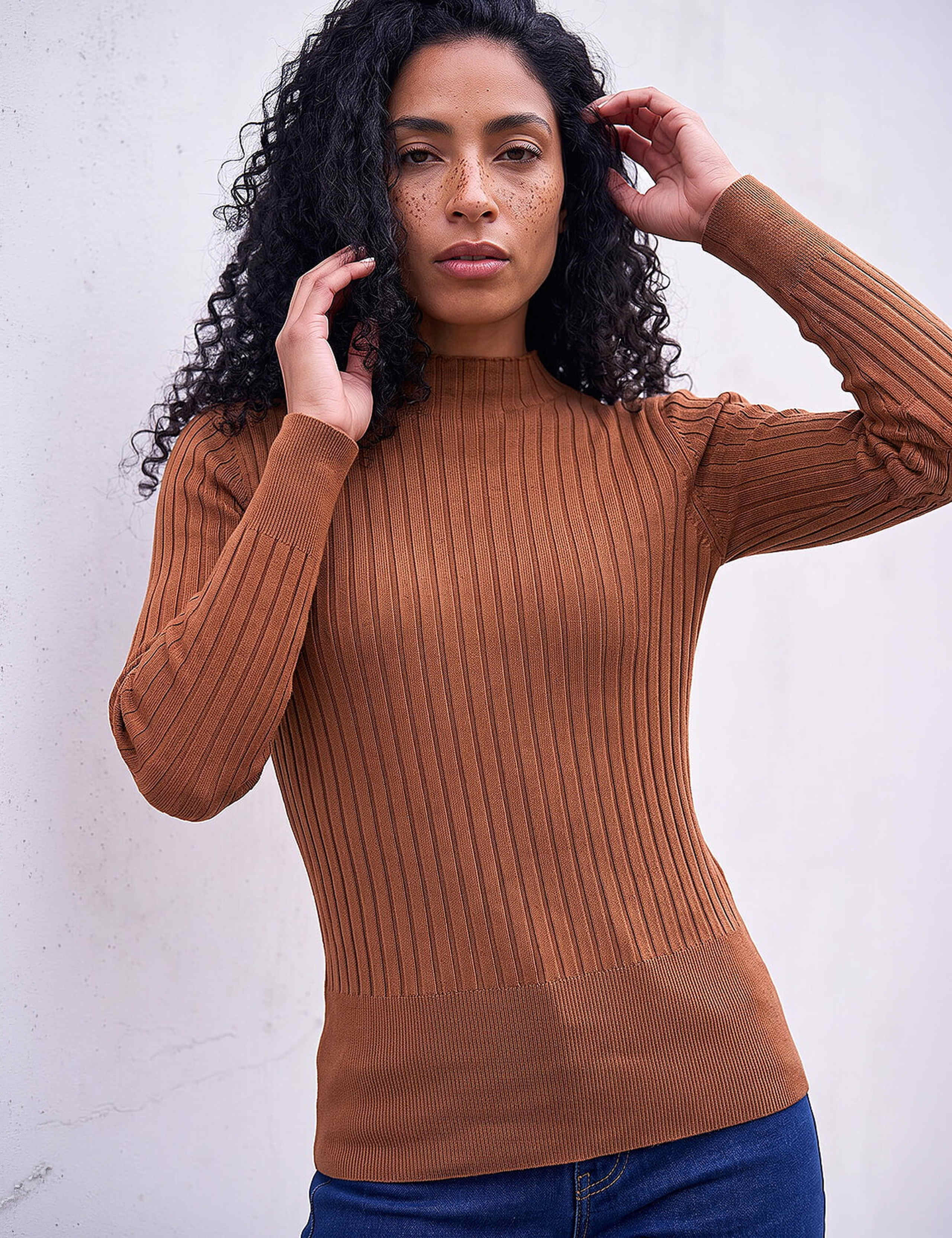 Ribbed High Neck Jumper 4 of 4