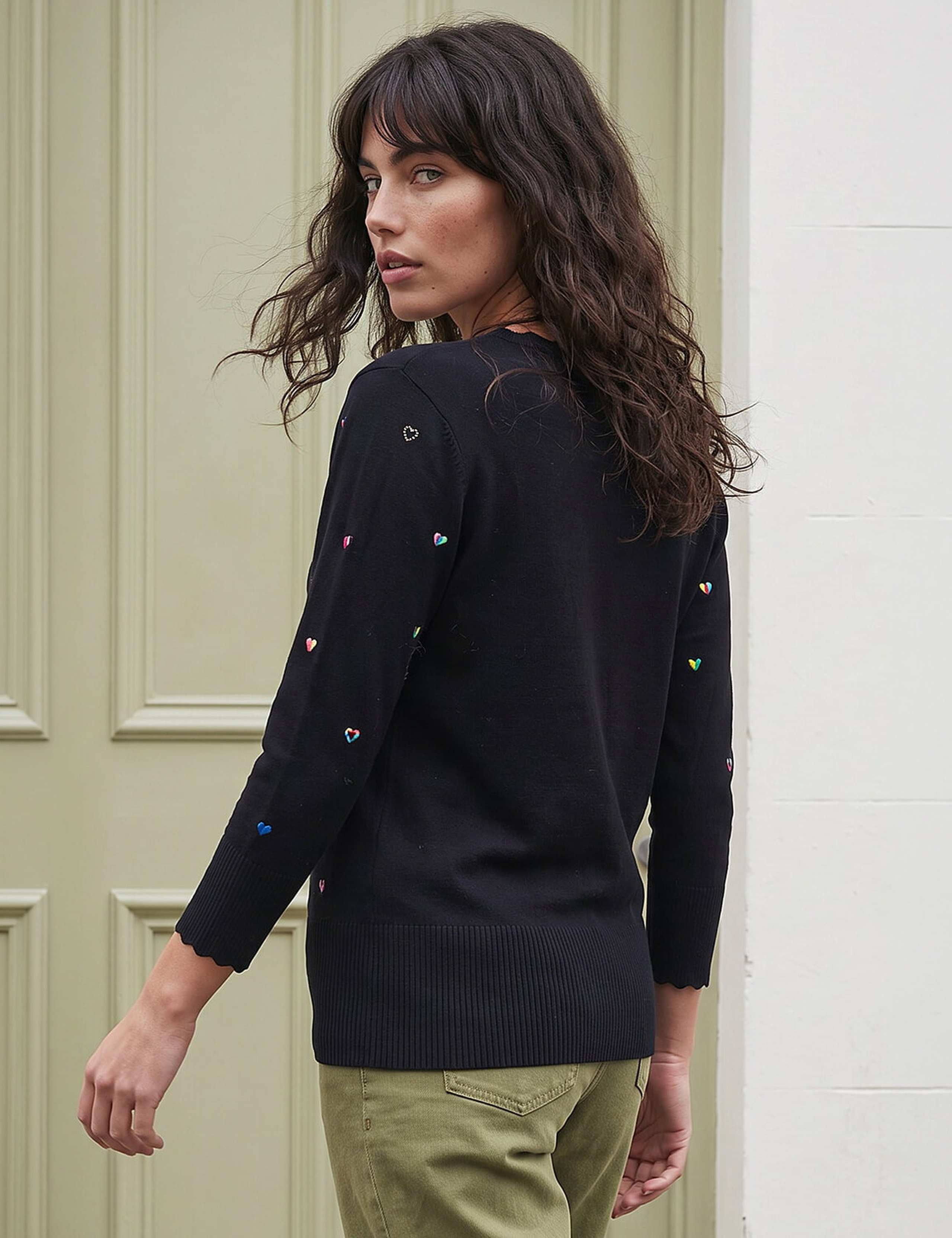 Rayon Rich Embroidered Heart Jumper 3 of 4