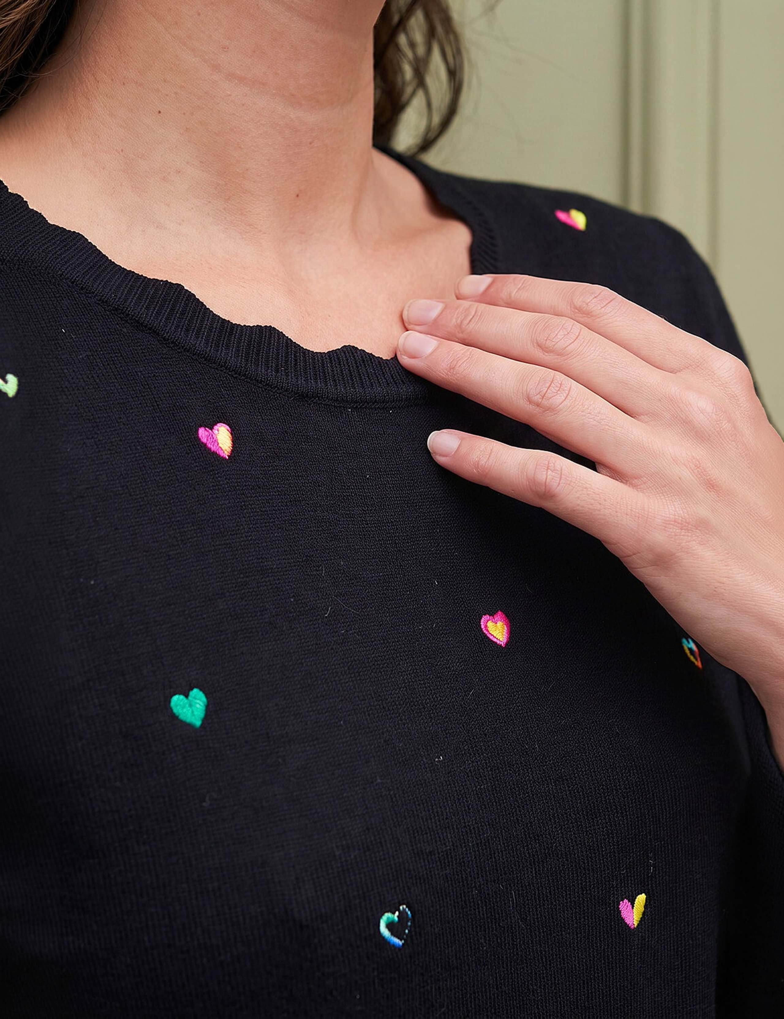 Rayon Rich Embroidered Heart Jumper 4 of 4