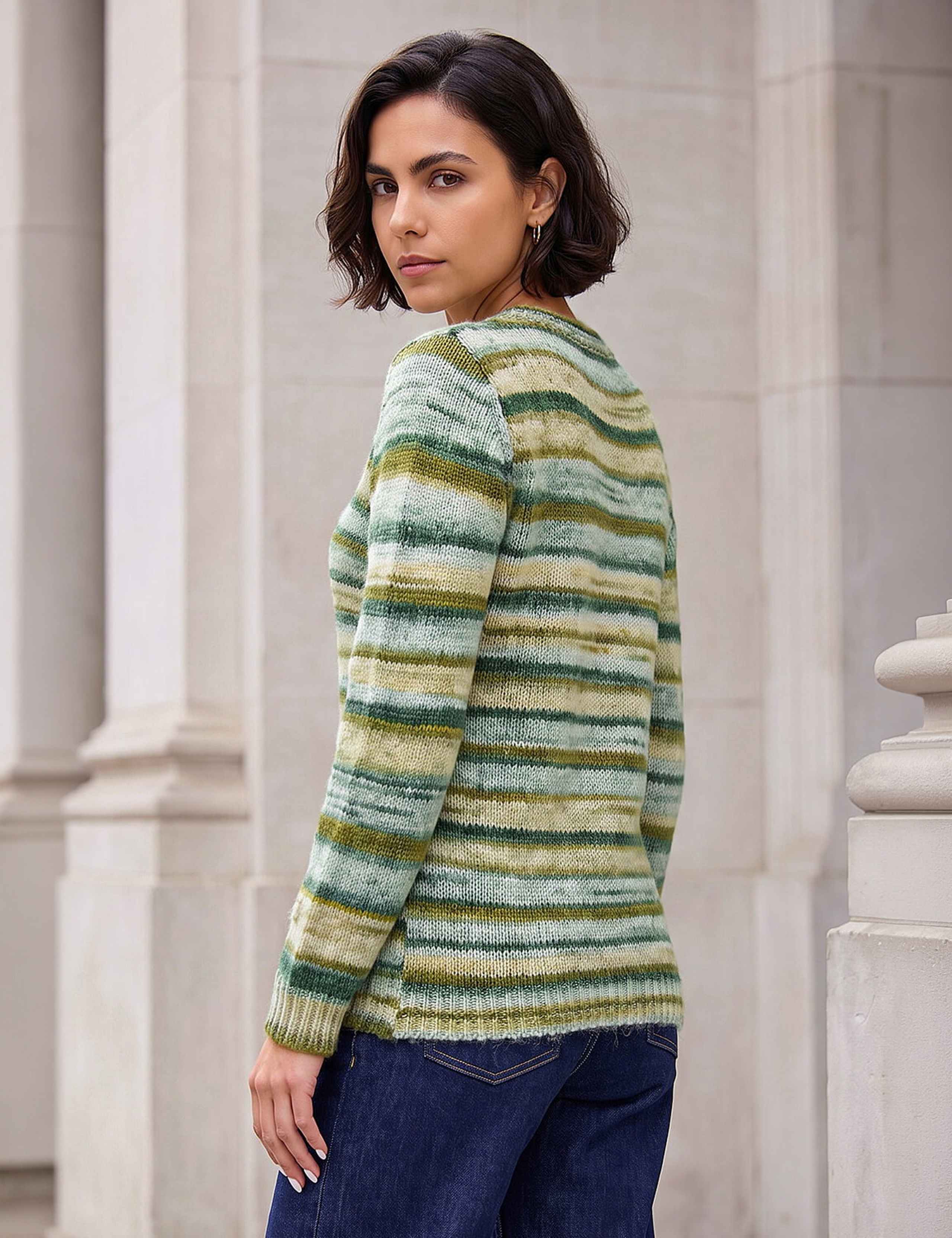 Space Dyed Crew Neck Jumper with Wool 2 of 4