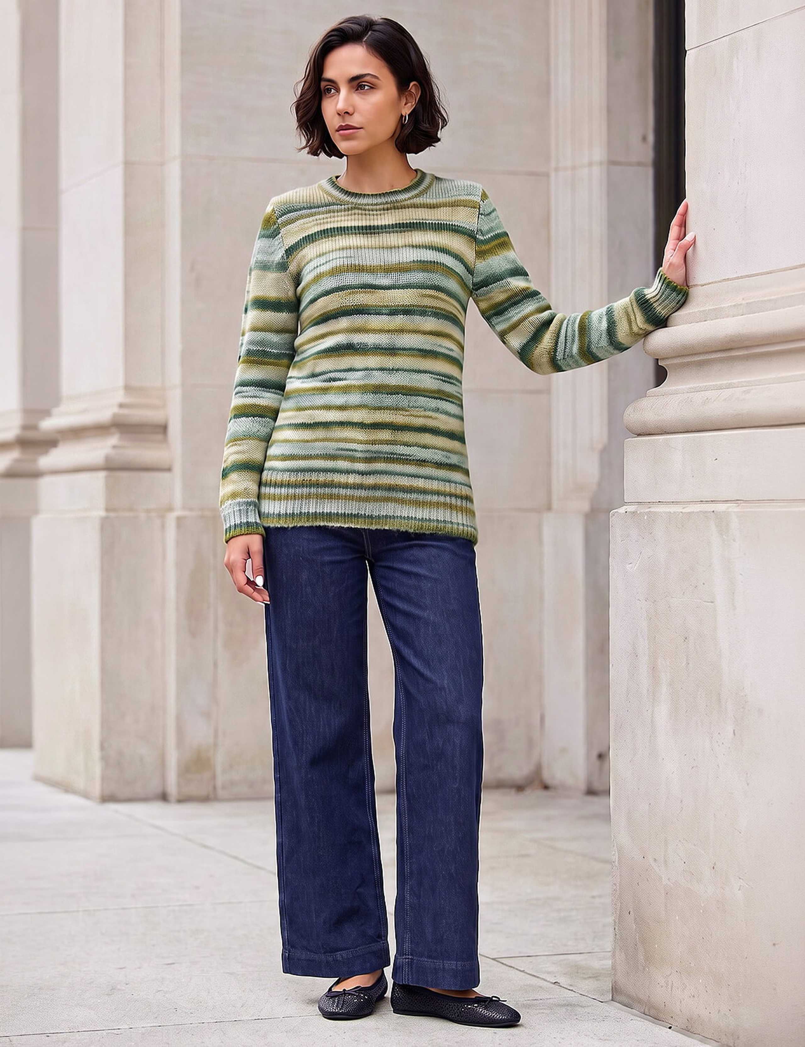 Space Dyed Crew Neck Jumper with Wool 3 of 4