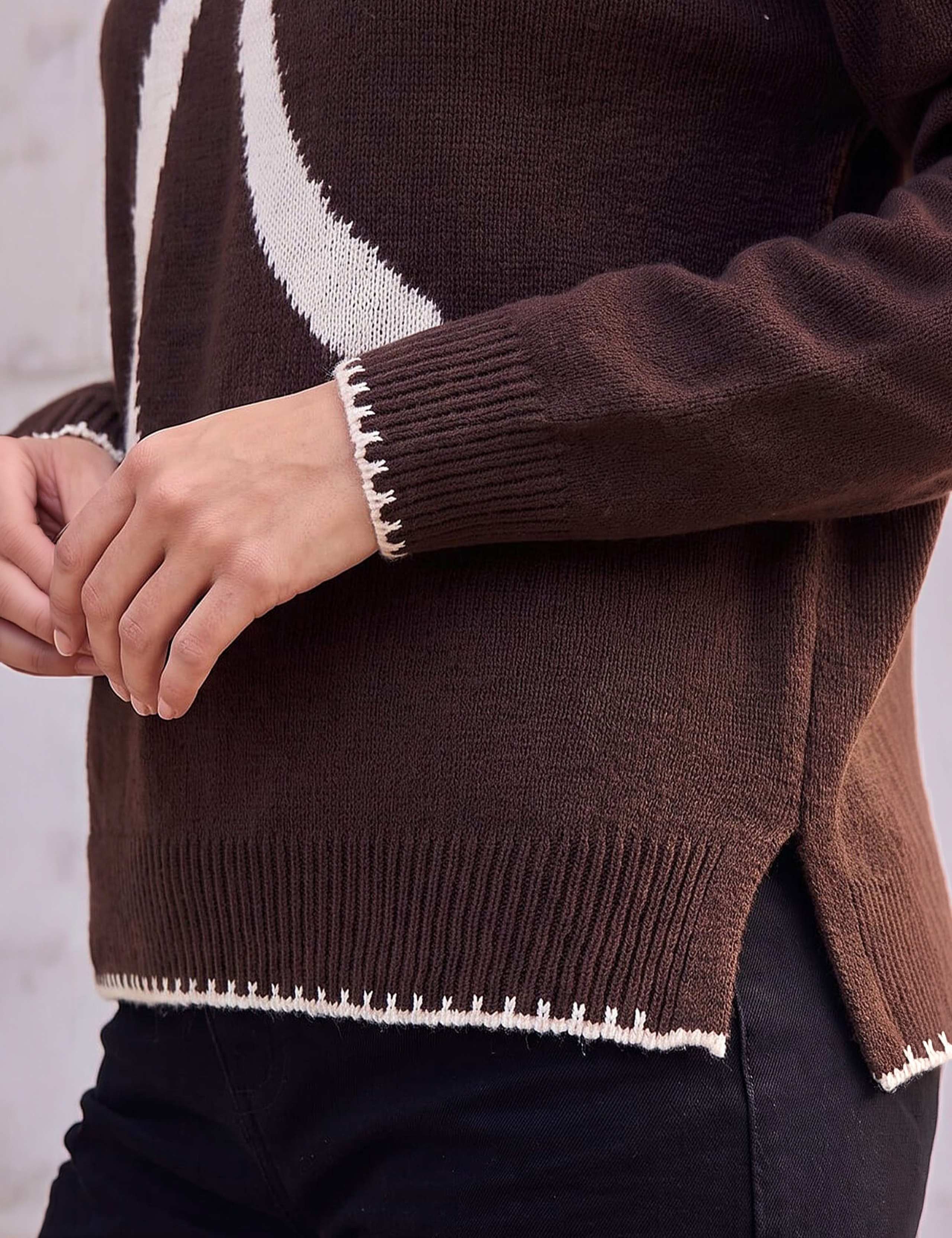 Contrast Stitch Bow Knit Jumper 4 of 4