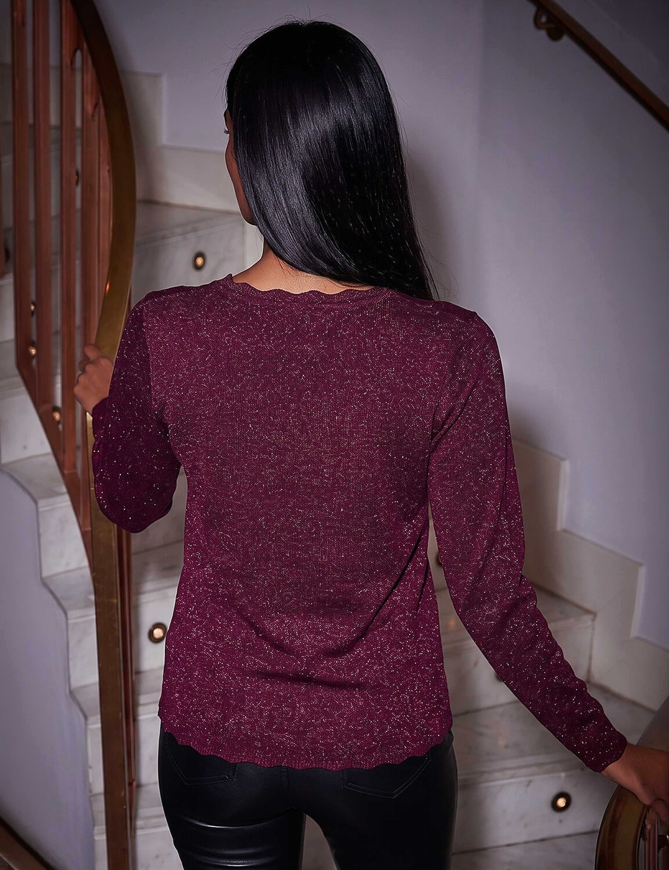 Rayon Rich Sparkly Scallop Edge Jumper 3 of 4
