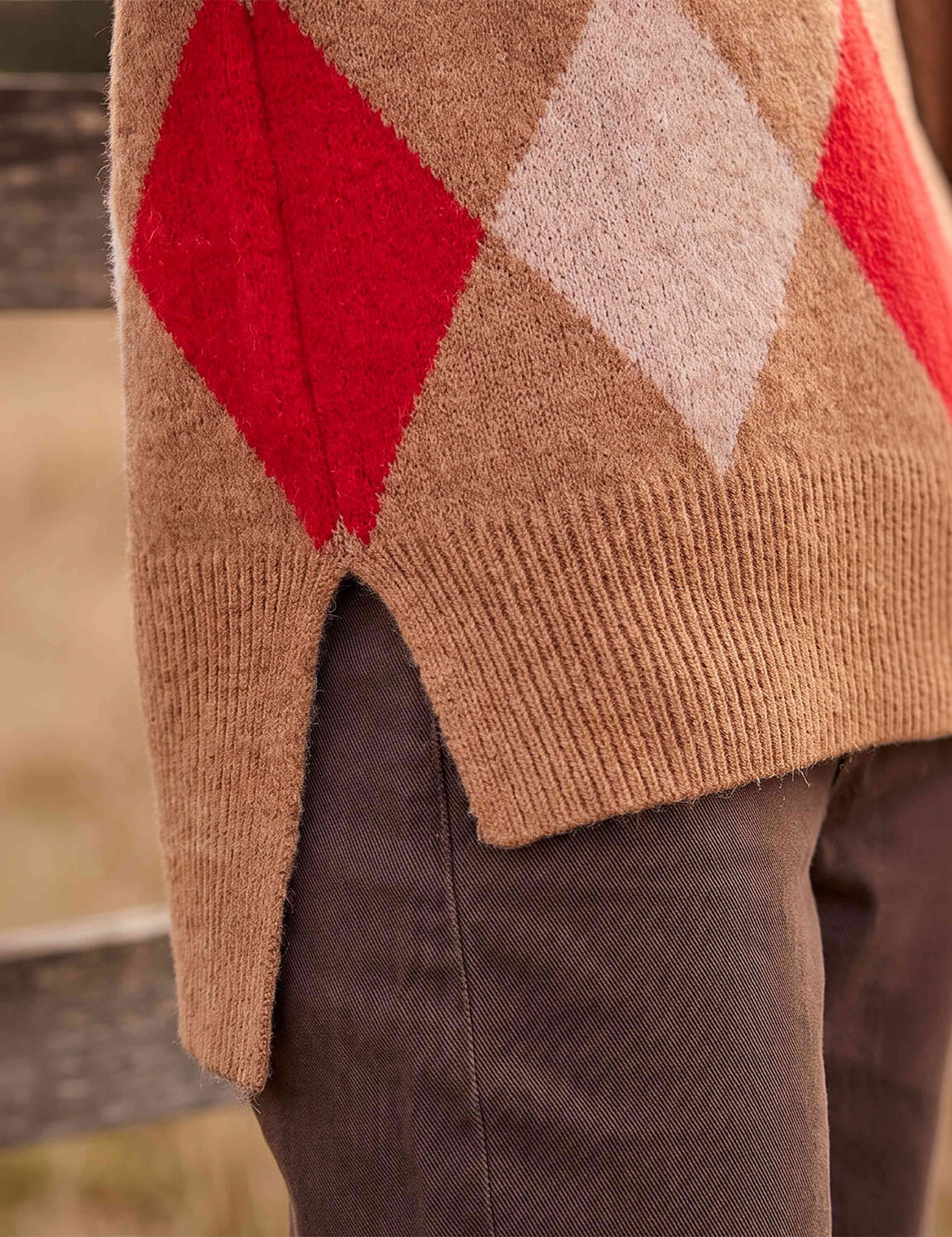 Rayon Blend Argyle Jumper 4 of 4
