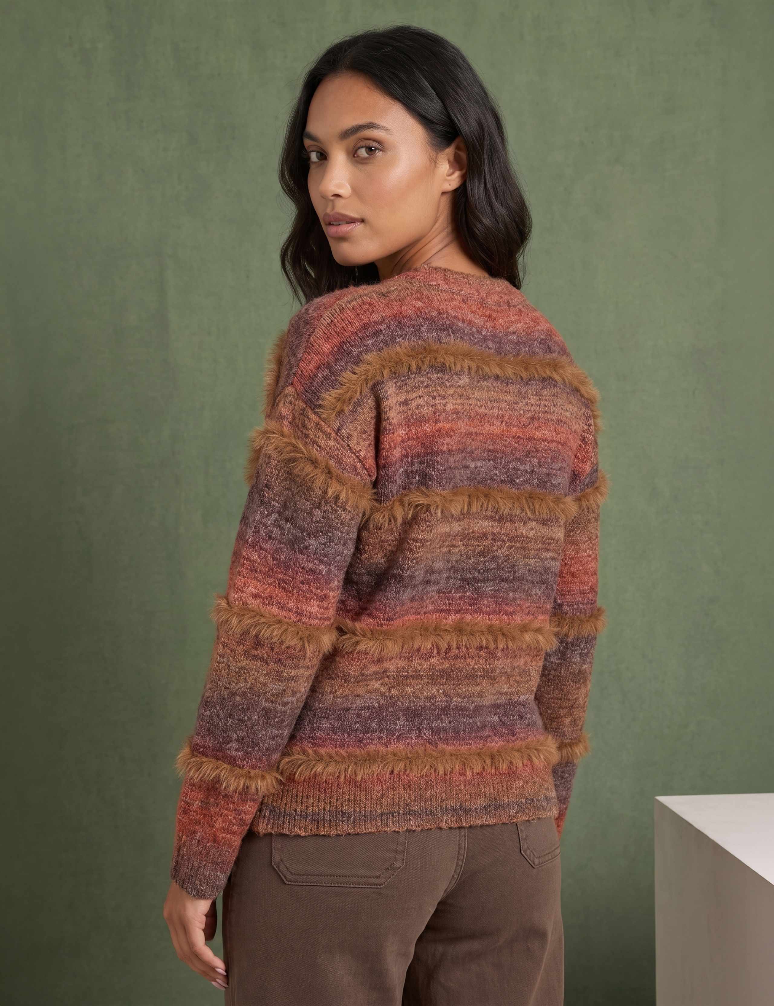 Space Dyed Striped Jumper With Wool 3 of 4