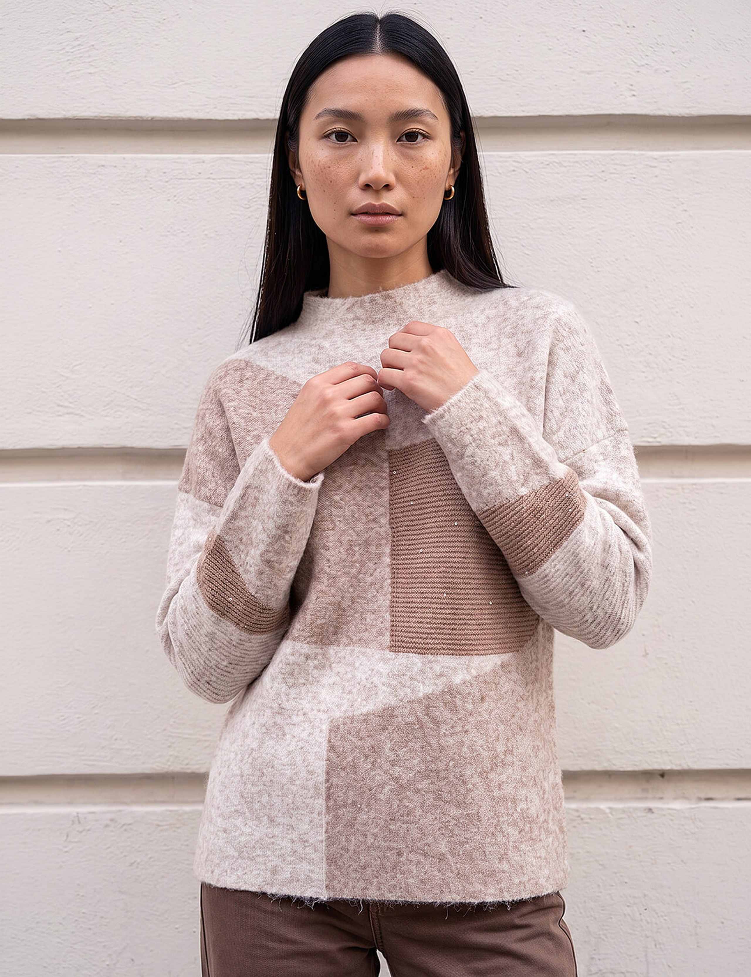 Colour Block Knit Jumper 1 of 4