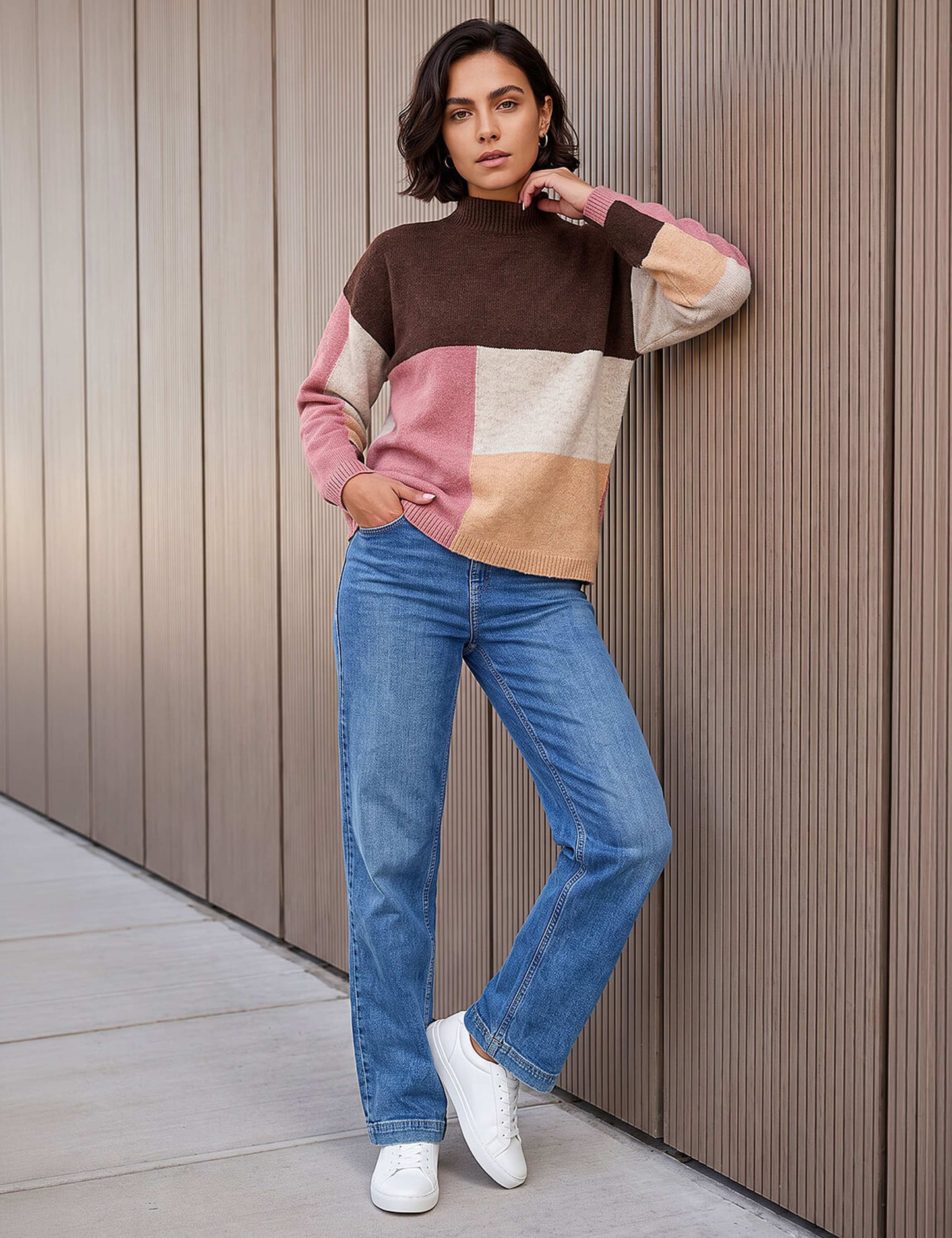 Colour Block Marl Jumper 2 of 4