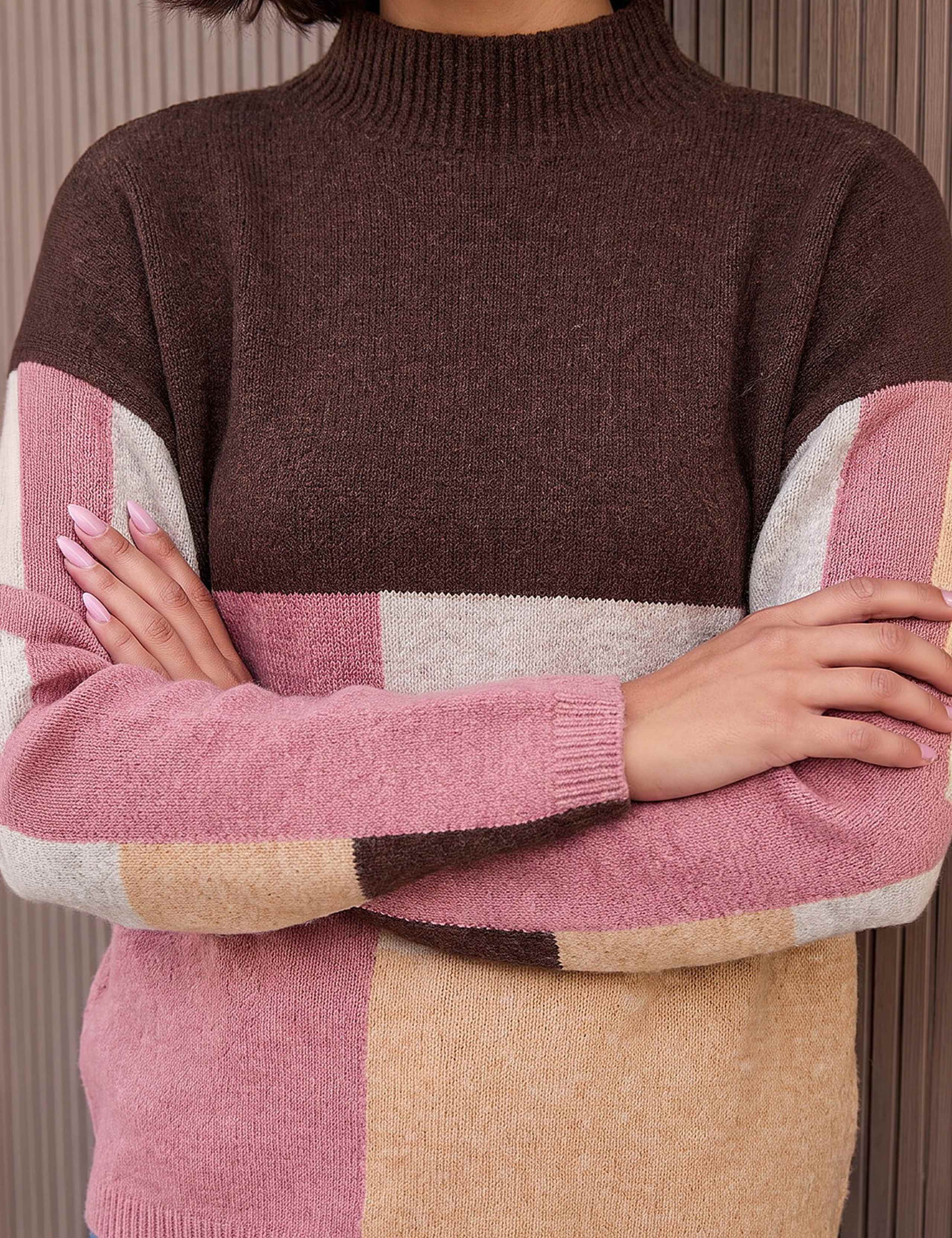 Colour Block Marl Jumper 4 of 4
