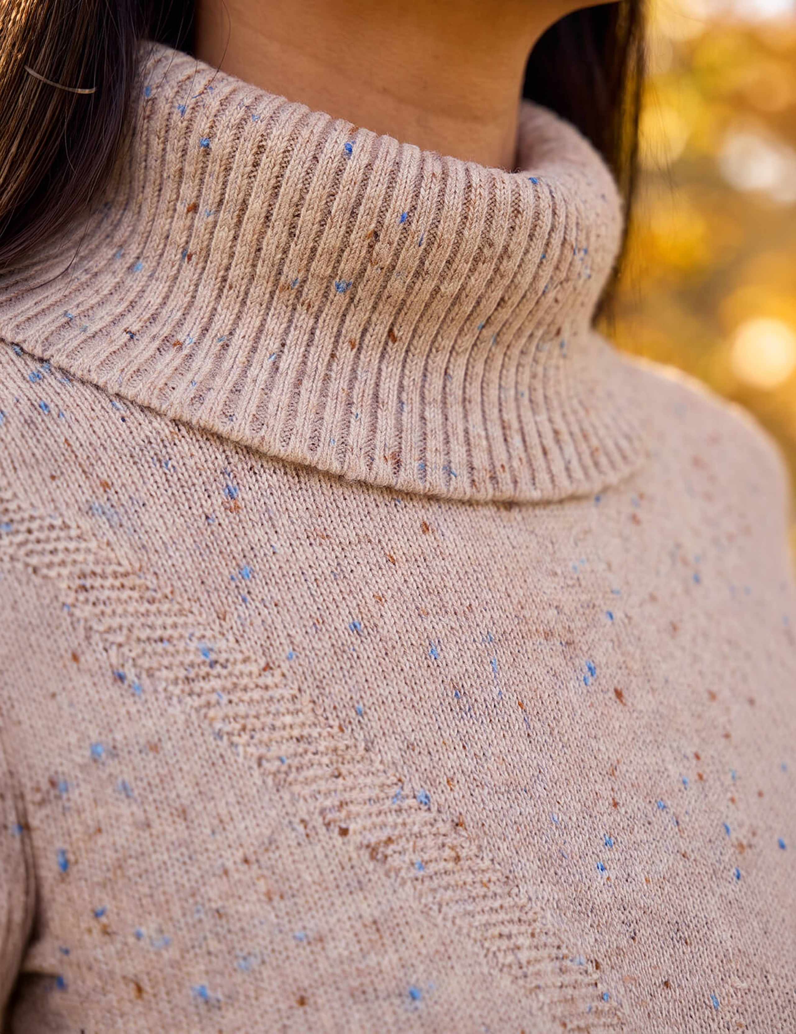 Flecked Roll Neck Jumper With Wool 4 of 4