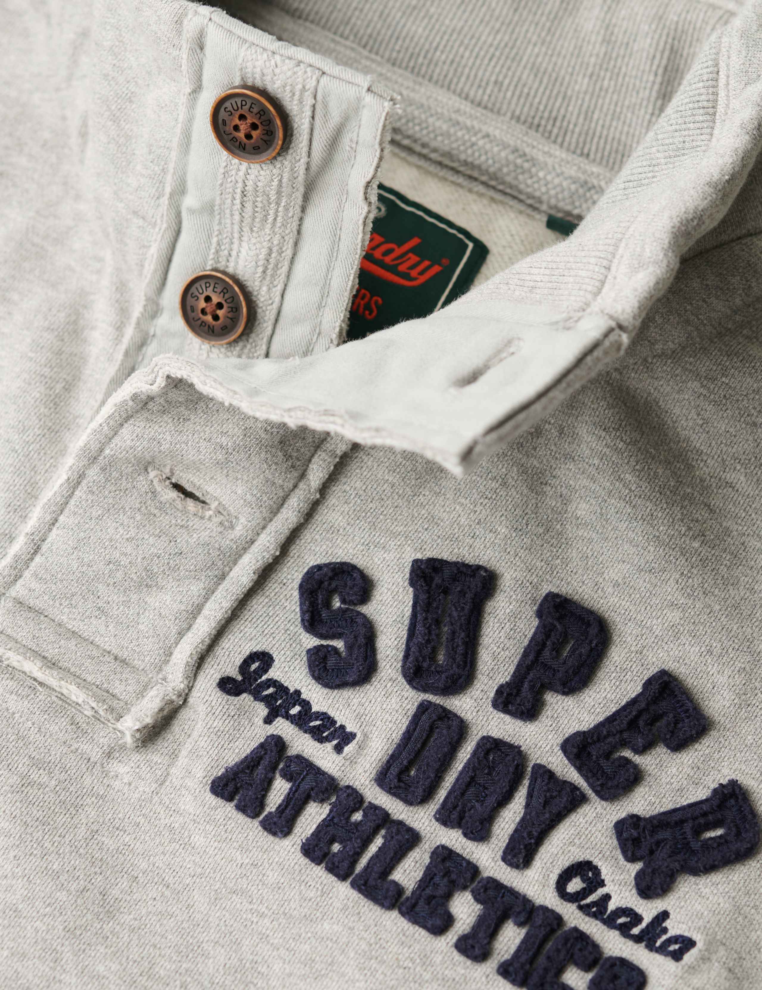 Oversized Pure Cotton Henley Sweatshirt 5 of 5