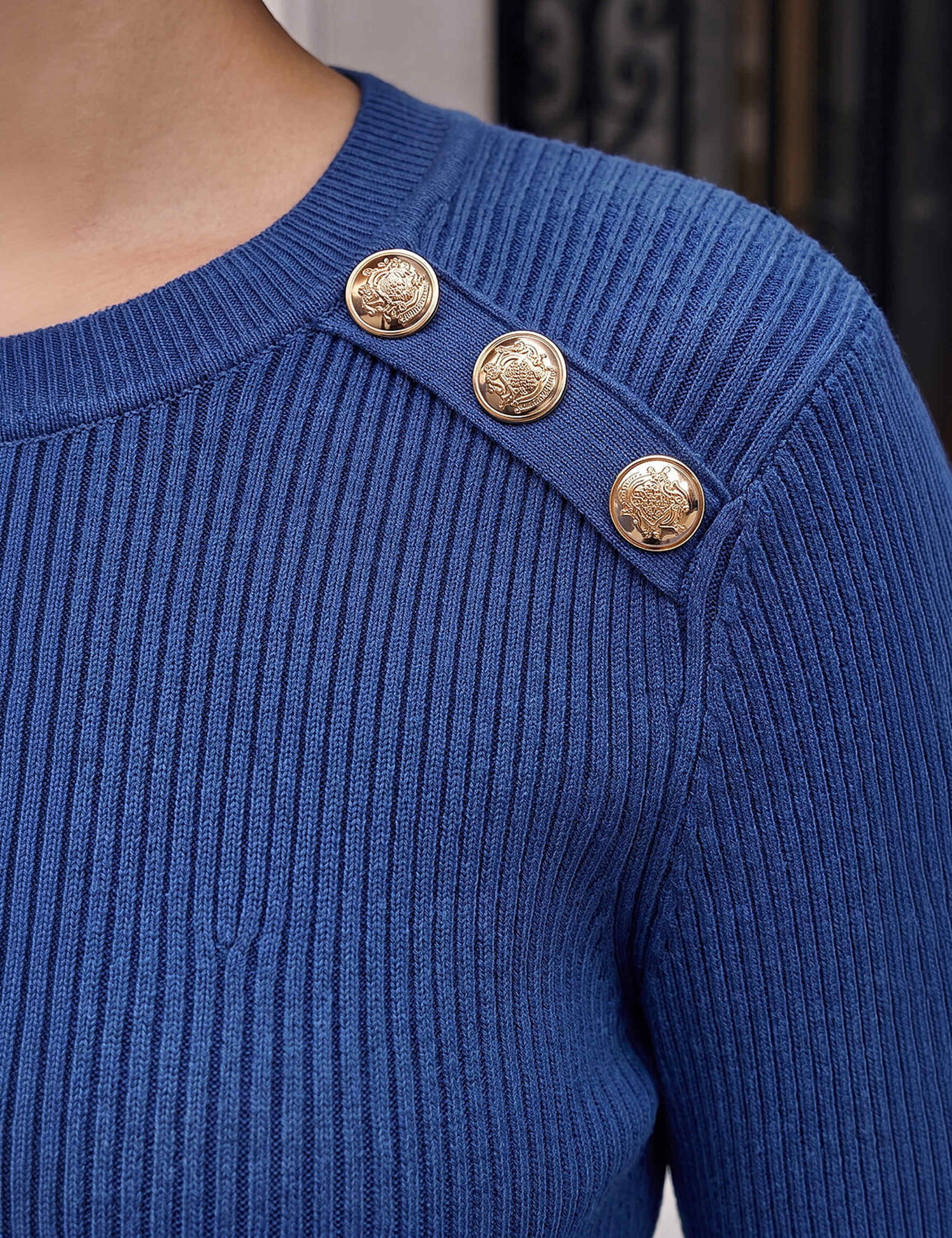 Rayon Blend Button Detail Jumper 4 of 4