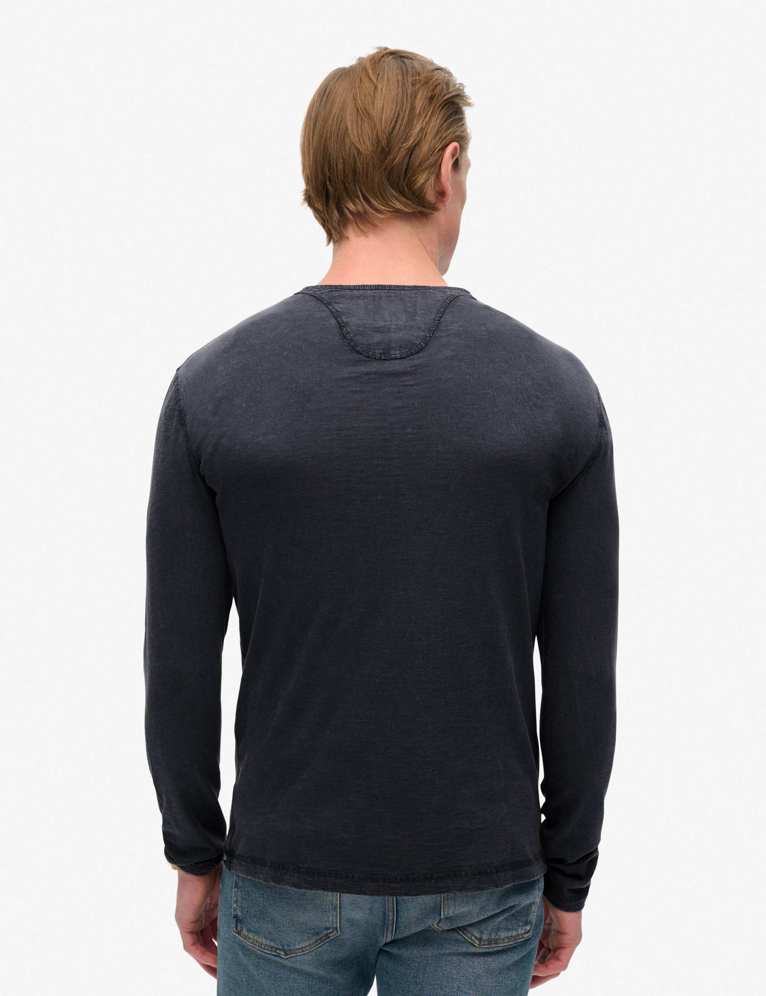 Slim Fit Jersey Grandad Collar Top 4 of 5