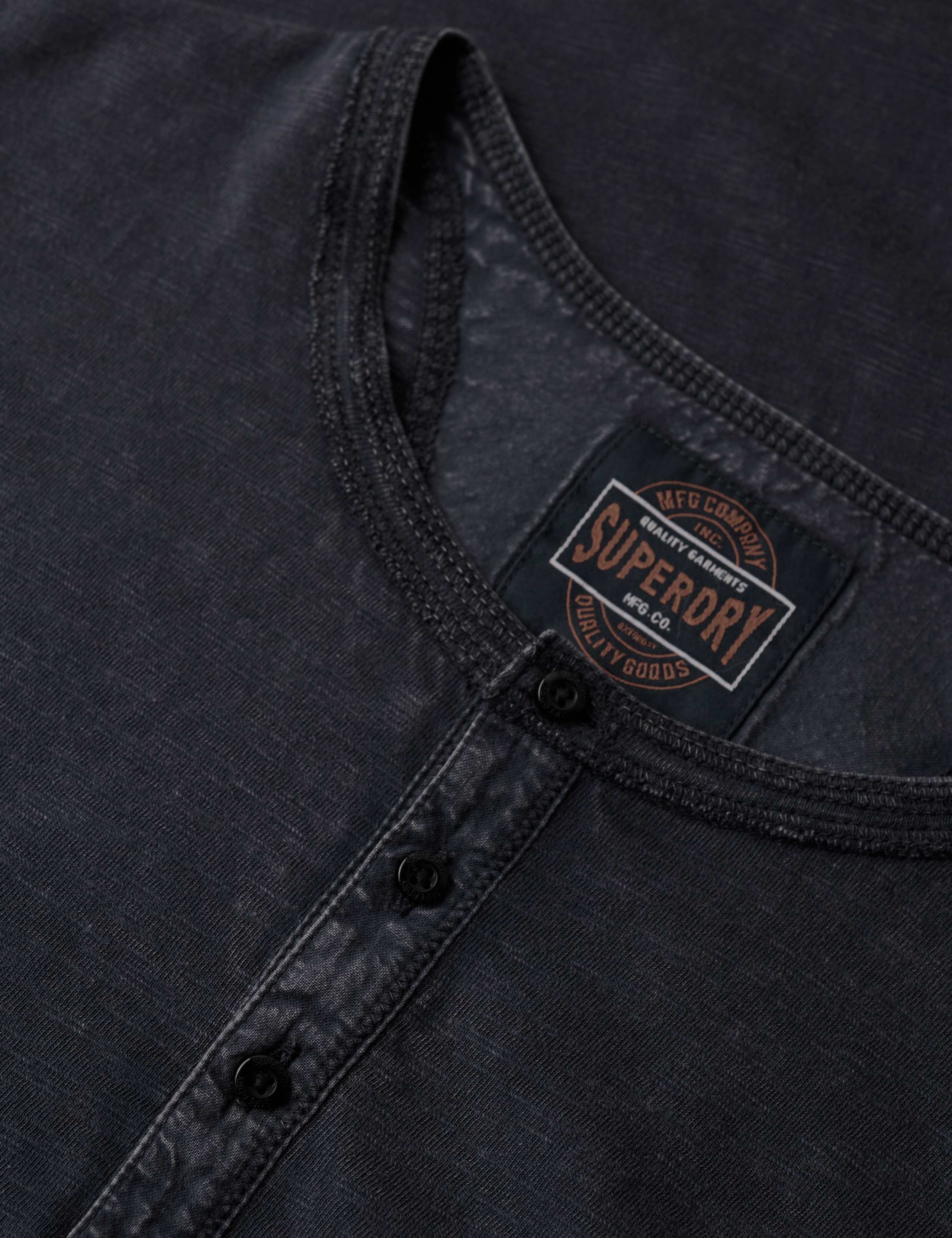 Slim Fit Jersey Grandad Collar Top 5 of 5