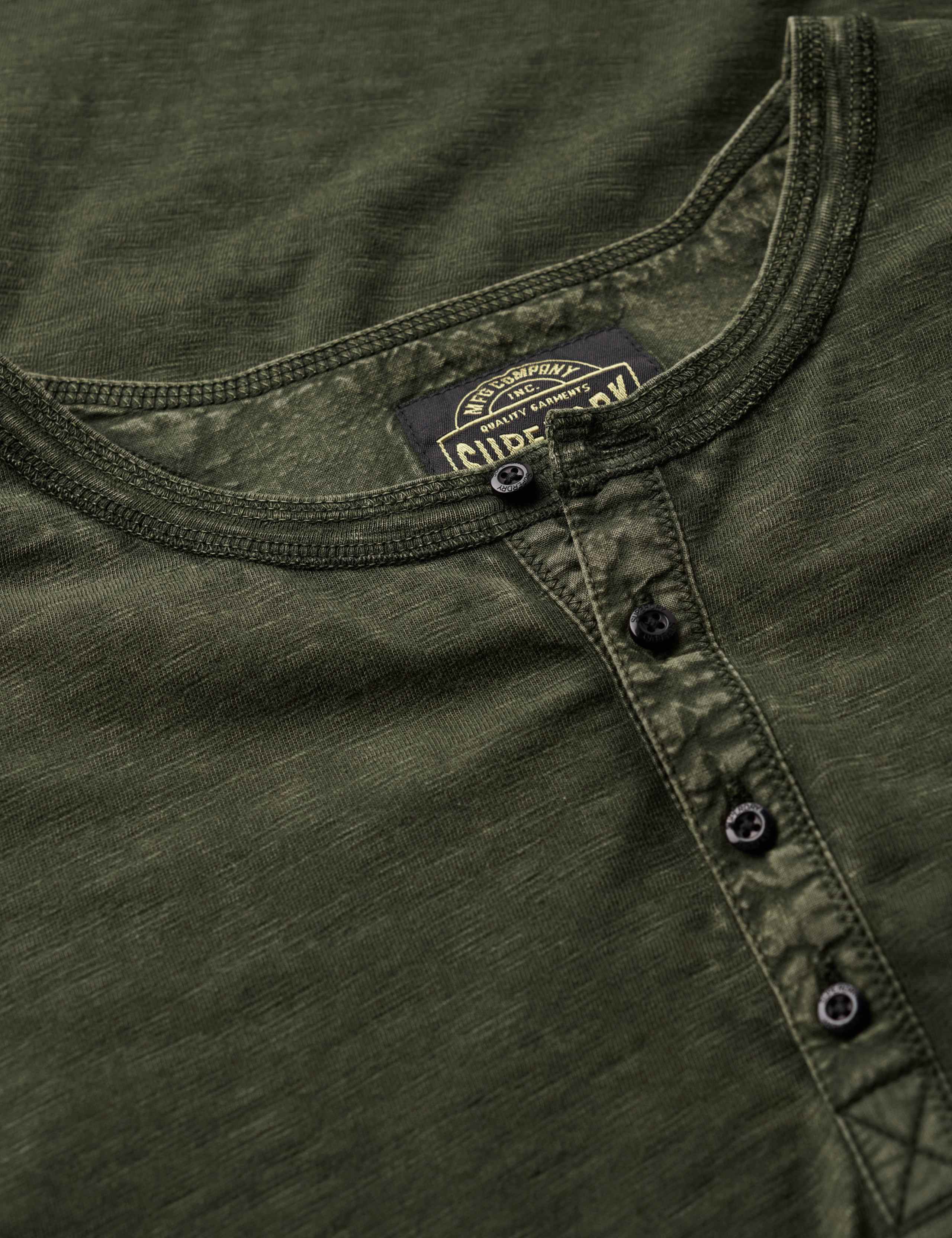 Slim Fit Jersey Grandad Collar Top 5 of 5