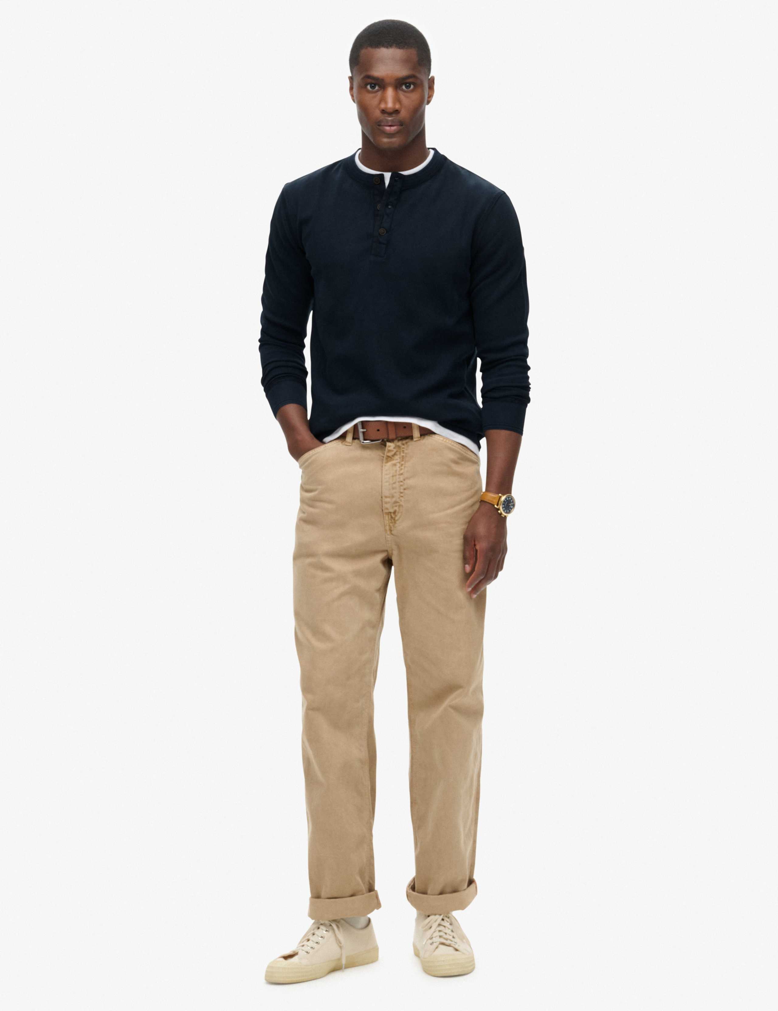 Overzized Pure Cotton Grandad Collar Top 3 of 6
