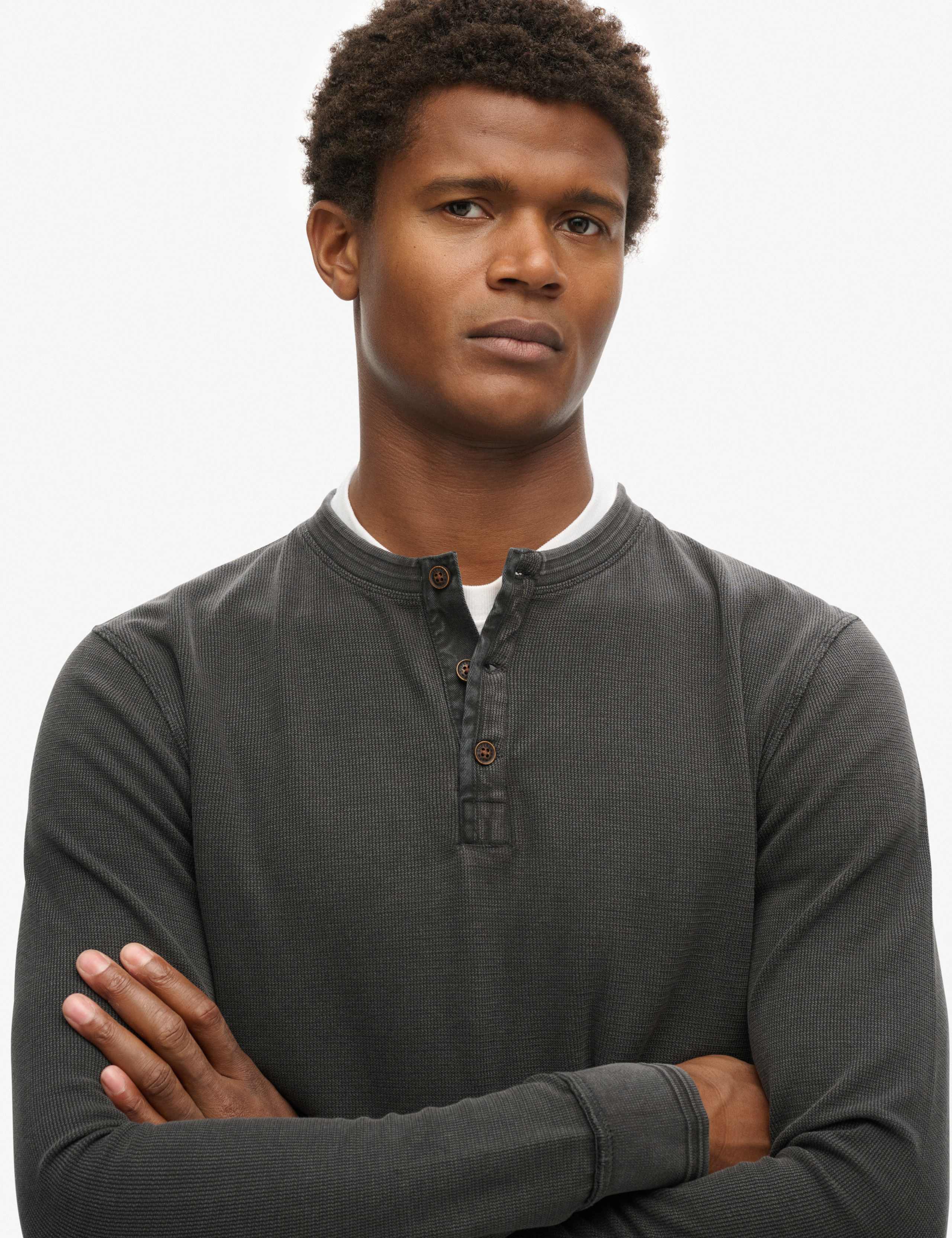 Overzized Pure Cotton Grandad Collar Top 3 of 6