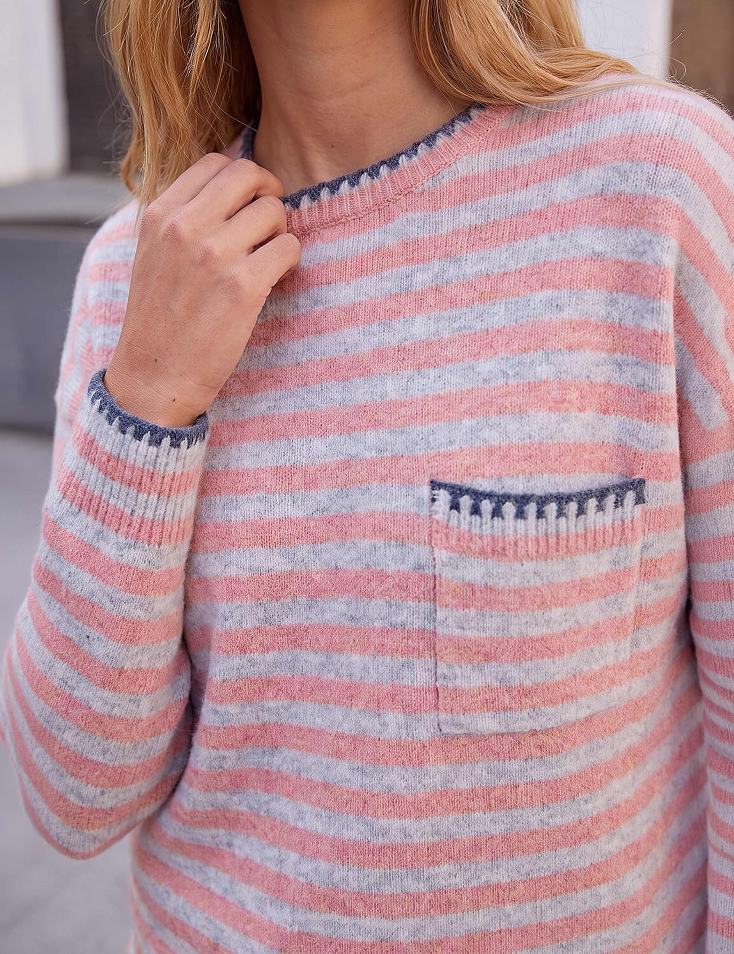 Striped Stitch Detail Knitted Jumper 4 of 4