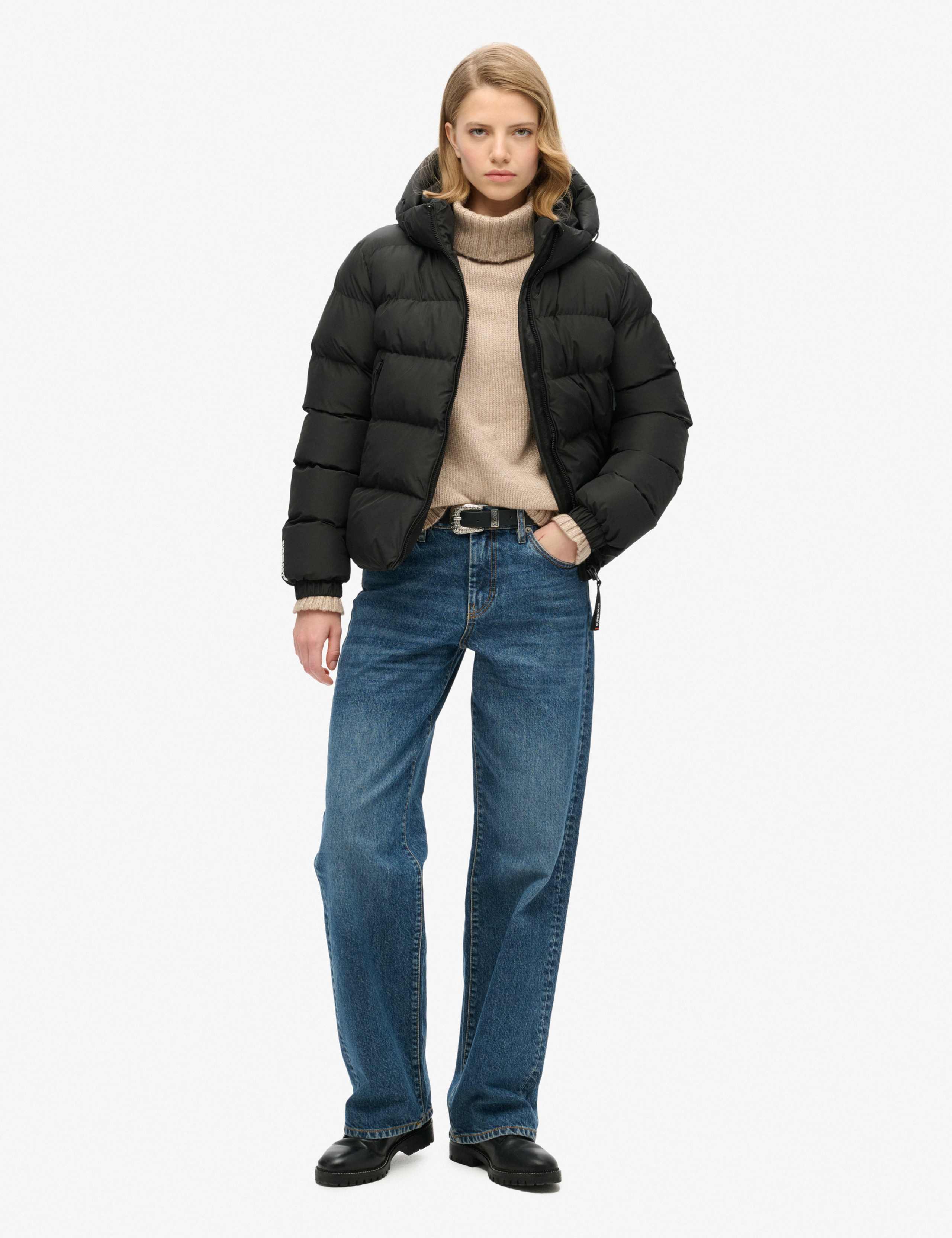 Padded Hooded High Neck Puffer Jacket 3 of 8