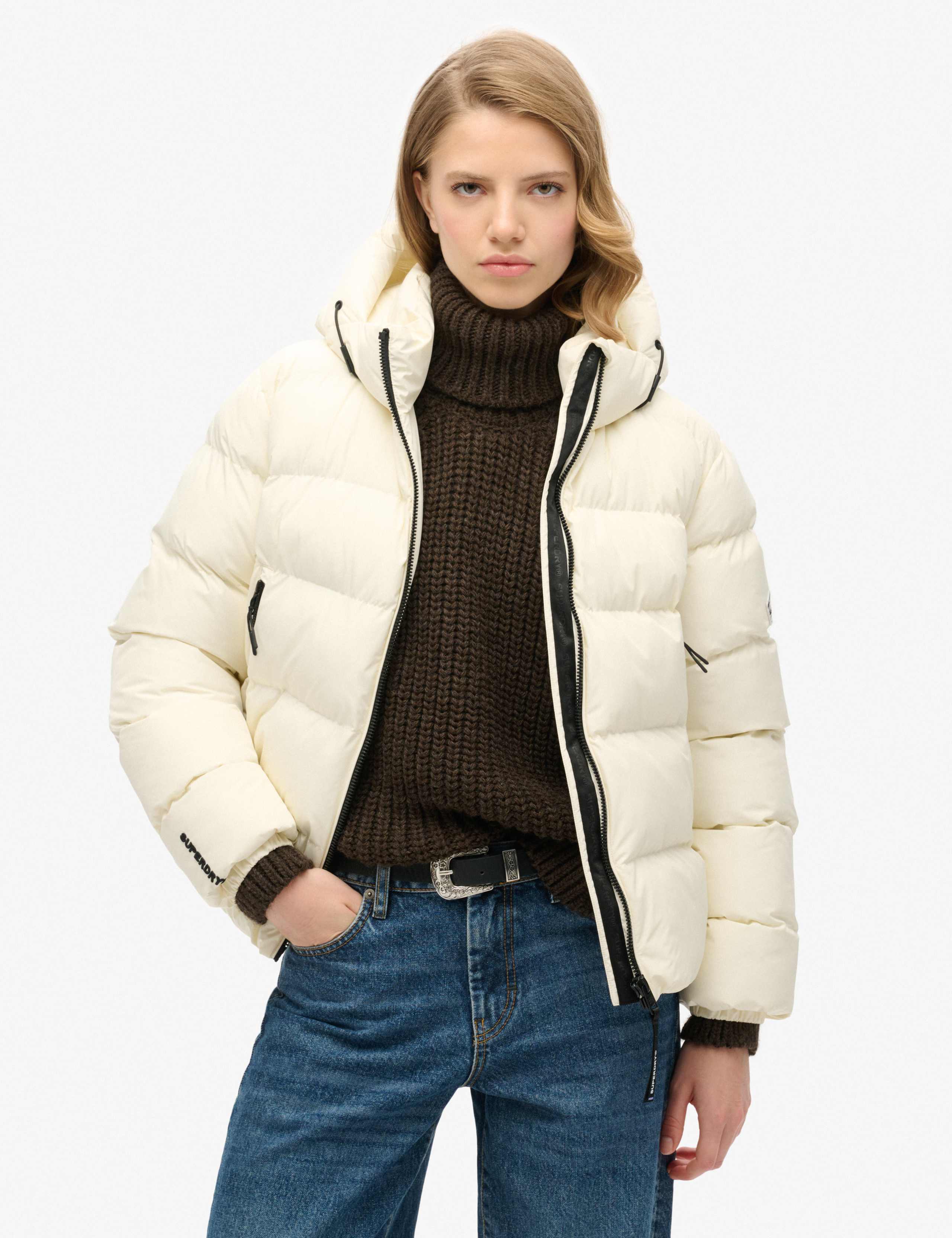 Padded Hooded High Neck Puffer Jacket 2 of 7