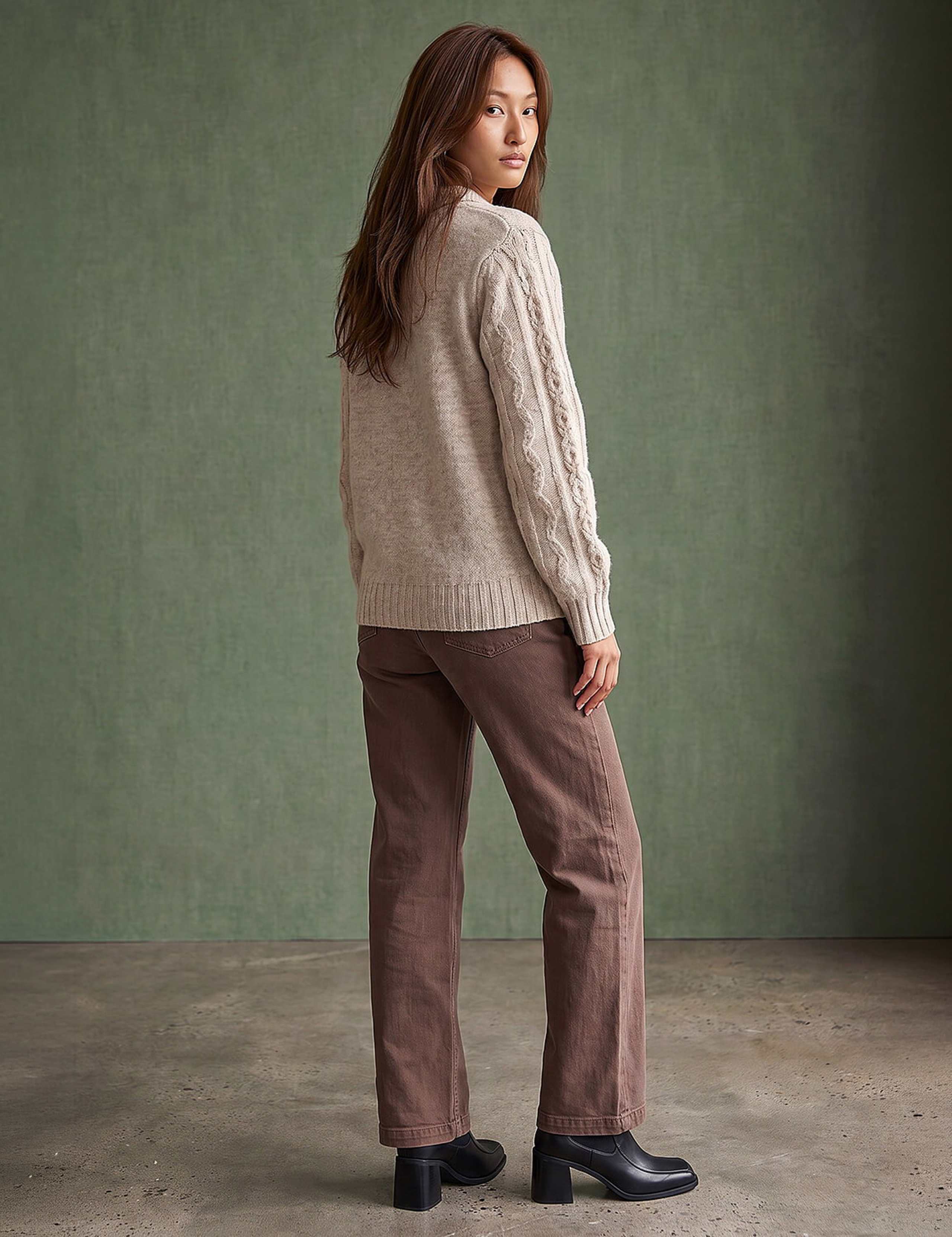 Cable Knit Henley Jumper 3 of 4